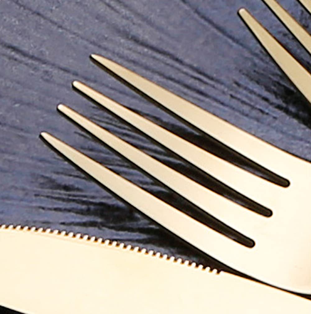Black Stainless Steel Flatware Set for 4 - 20-Piece Modern Gradient Silverware Cutlery Set with Dinner Forks | Dishwasher Safe | Perfect for Family Dinners, Parties & Everyday Dining