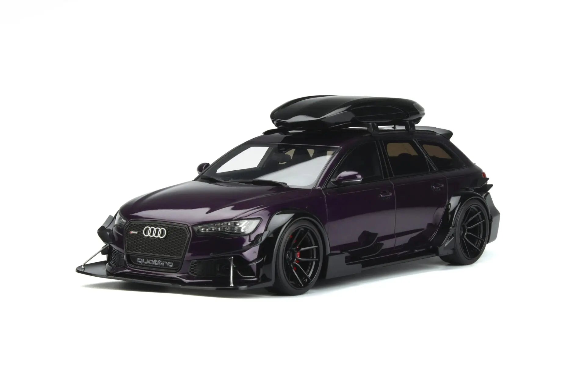 GT Spirit 1:18 Scale Audi RS6 Avant (C7) Diecast Model Car with Custom Body Kit & Roof Rack - Purple Collectible for Display & Racing Enthusiasts - Perfect for Home Office Decoration & Car Showcase