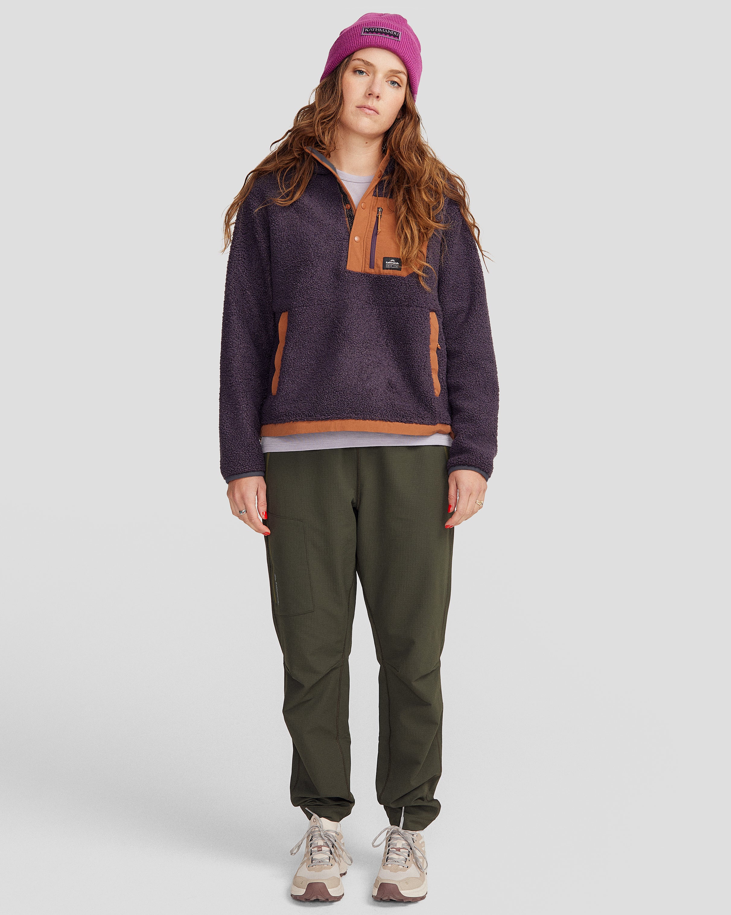 Co Z High Pile Women's Hooded Pullover v2 - Soft Fleece Winter Jacket for Outdoor Activities (Orbit/Woodsy) | Perfect for Hiking, Camping & Casual Wear