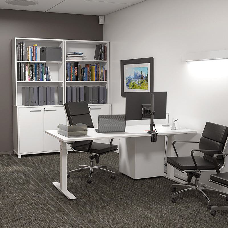 AGILE PRO Electric Height Adjustable Standing Desk - Dual Motor 2 Column Sit to Stand Desk for Home & Office - Perfect for Ergonomics & Workspace Productivity