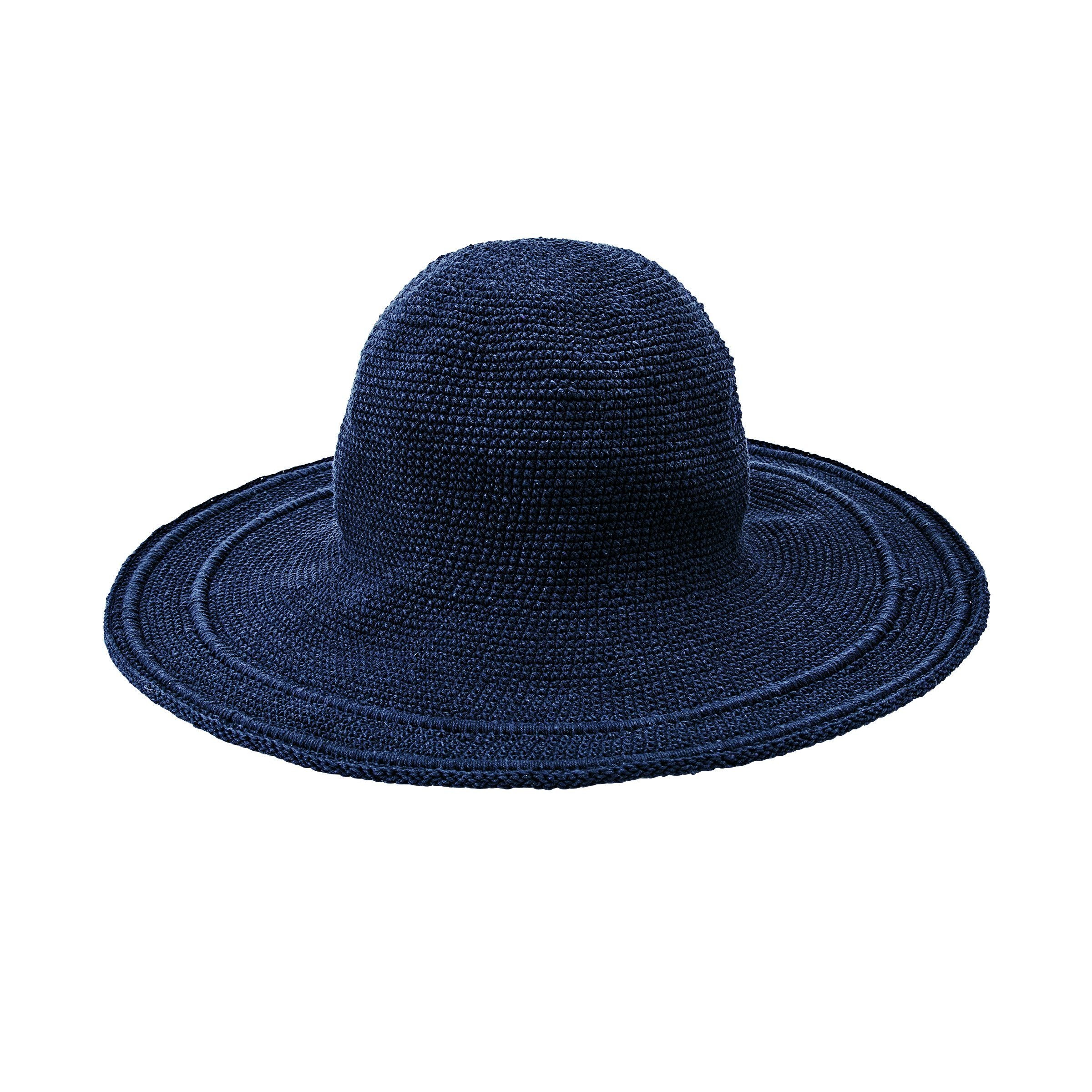 San Diego Hat Company Original Women's Cotton Crochet Large Brim Sun Hat - Beach, Garden & Outdoor Summer Protection