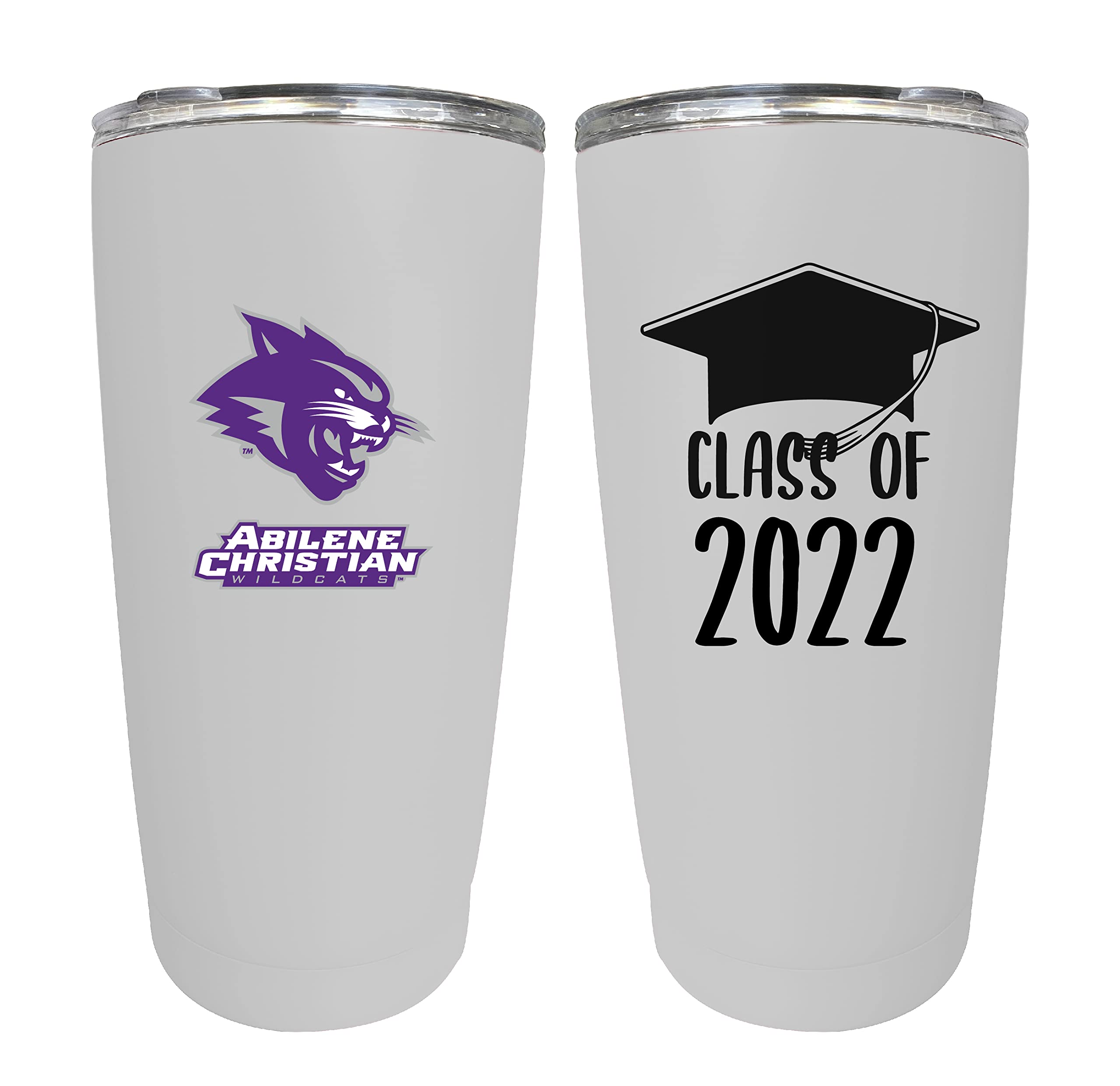 Abilene Christian University 16 oz Stainless Steel Tumbler - Class of 2022 Graduation Gift, Insulated Travel Mug (White) - Perfect for Coffee, Tea & Campus Hydration