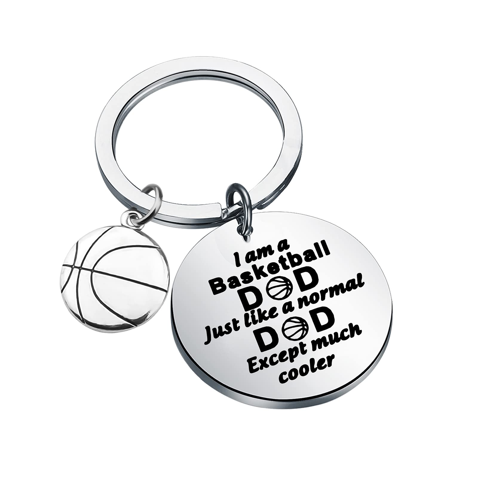 FUSTMW Basketball Keychain - Unique Basketball Gifts for Dad, Coaches & Players - Perfect for Father's Day, Birthday & Sports Enthusiasts - Durable Basketball Accessories for Keys, Bags & Sports Gear