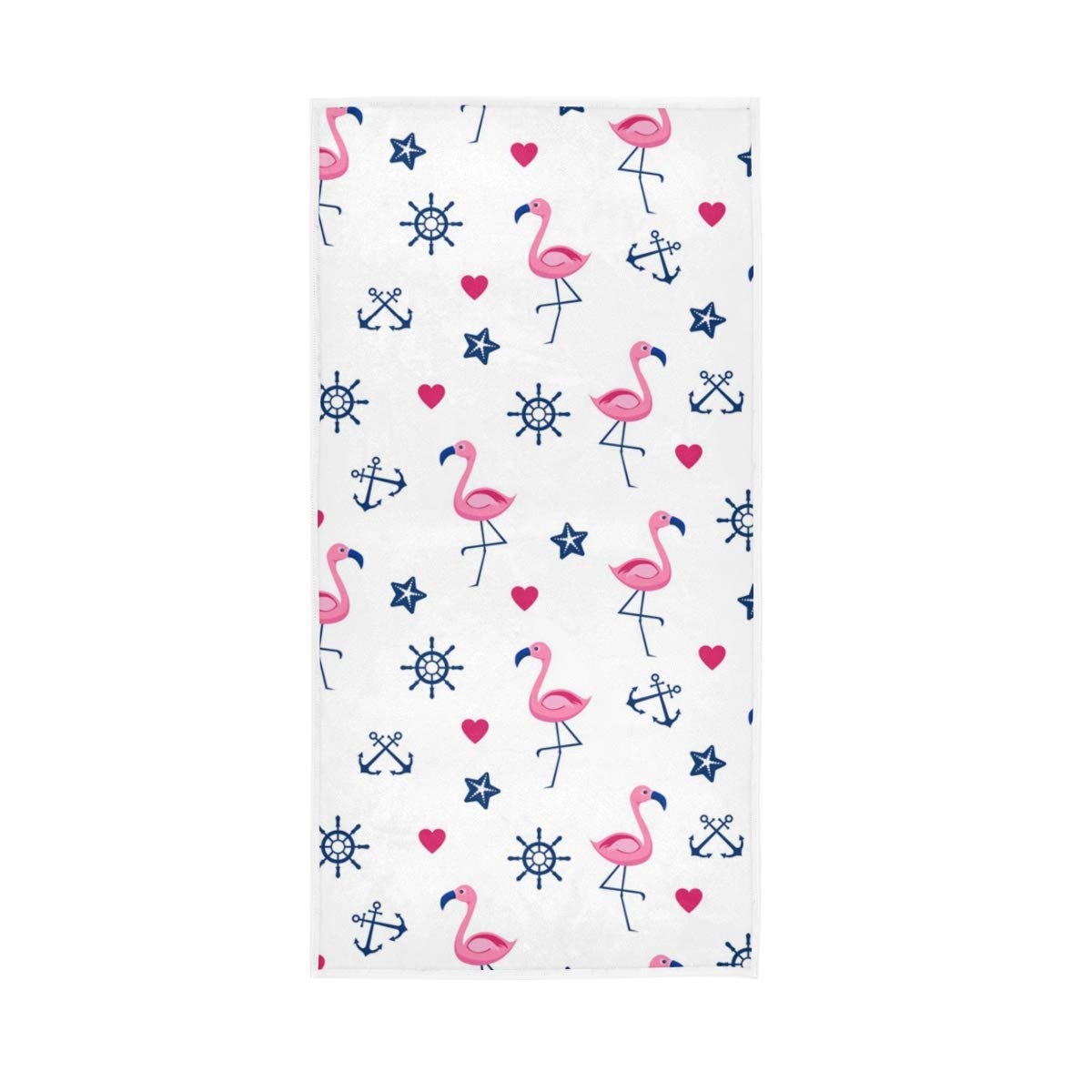 Stylish Flamingo Star Heart Hand Towel - Soft Cute Animal Face Towel for Bathroom, Kitchen, Gym & Yoga | Perfect for Spa, Beach & Home Decor