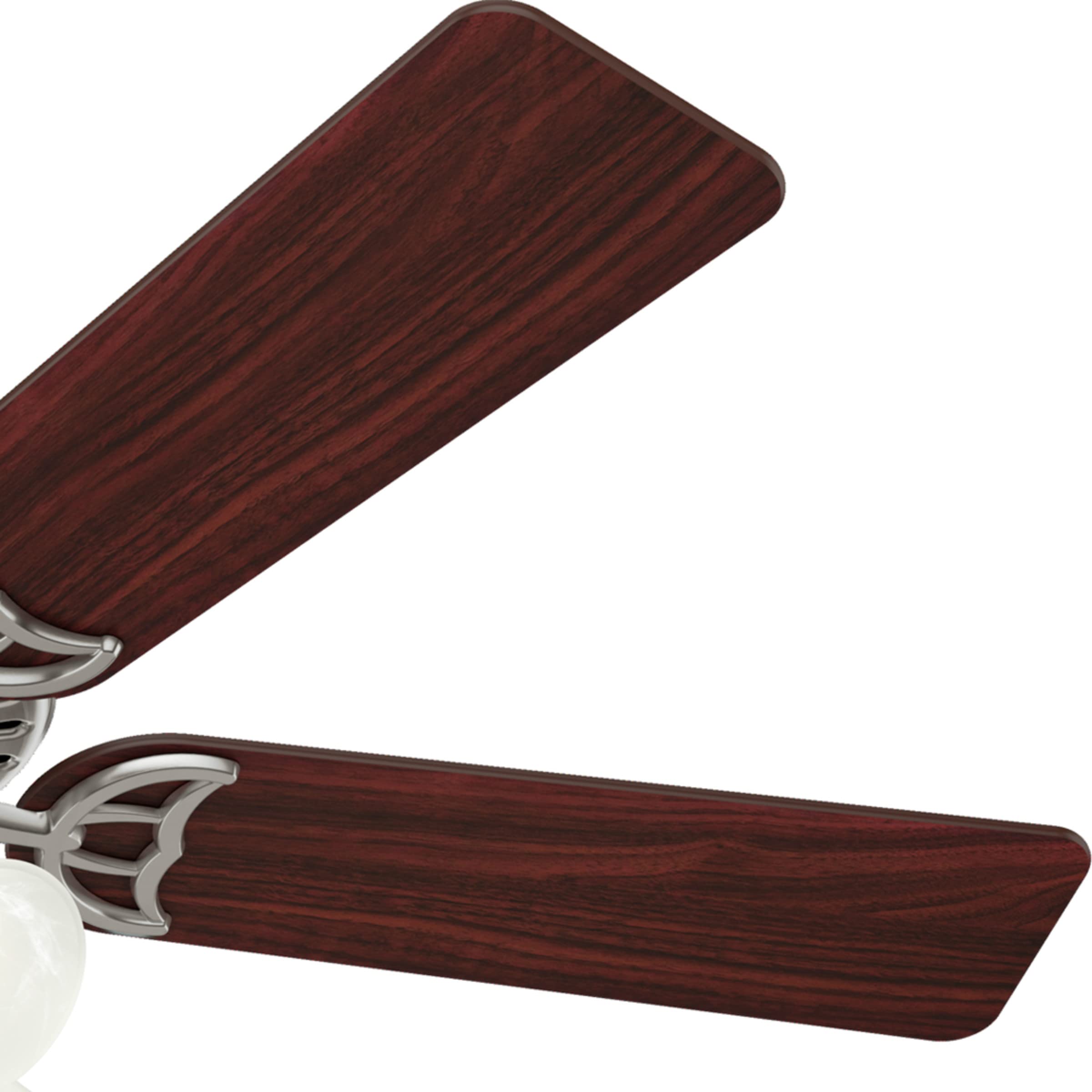 Hunter Fan Company Studio Series Indoor Ceiling Fan with LED Light Kit and Pull Chain Control - Perfect for Living Room, Bedroom, and Home Office Cooling & Lighting
