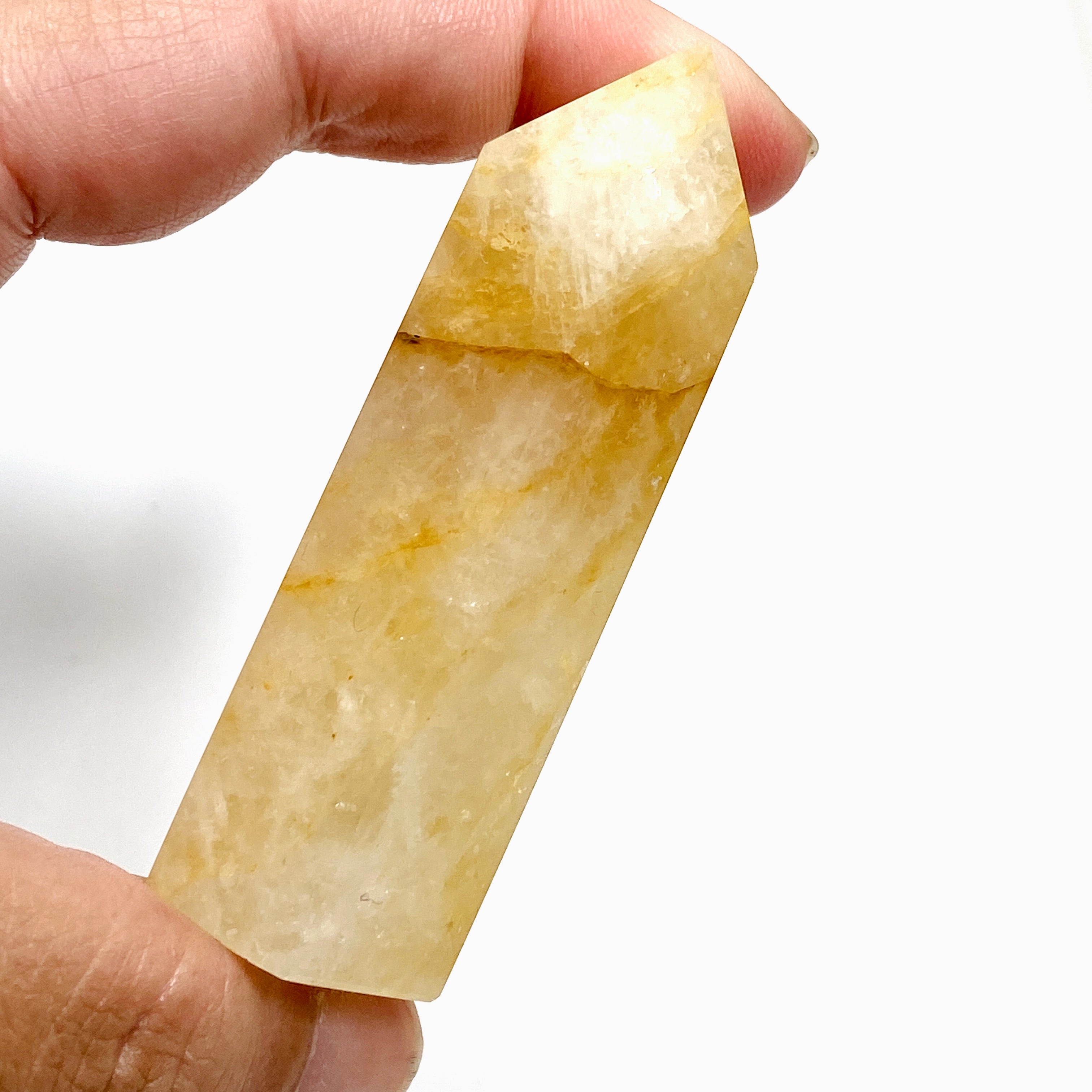 Golden Healer Quartz Generator - Natural Healing Crystal for Energy Cleansing & Chakra Balancing | Perfect for Meditation, Reiki & Spiritual Healing