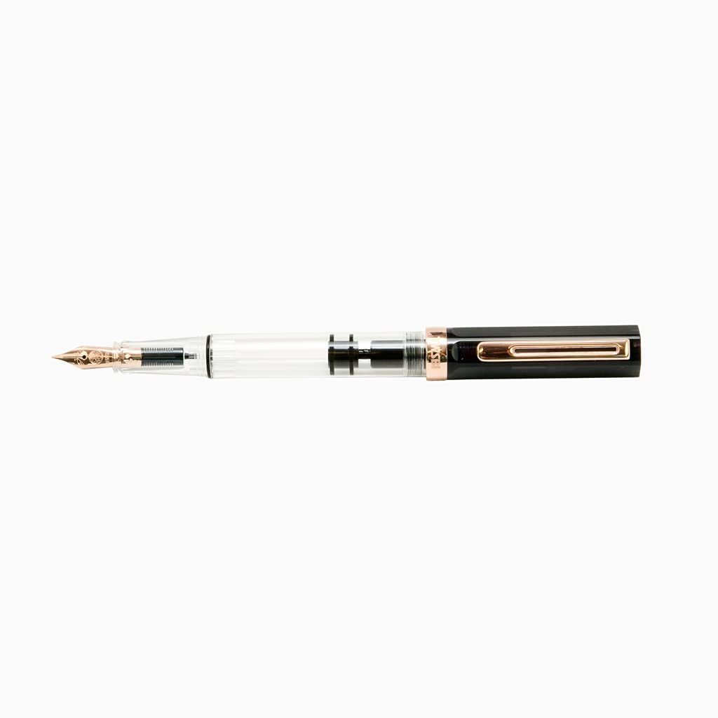 Twisbee Eco Fountain Pen TW02000 - Premium Smoke Rose Gold Design for Writing, Calligraphy & Gifting - Perfect for Office, School & Special Occasions