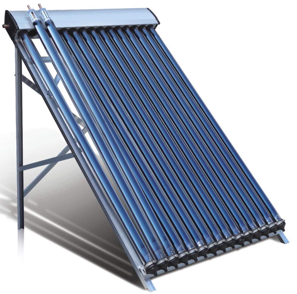 Duda Solar 20 Tube Solar Water Heater Collector with 37° Frame & Evacuated Vacuum Tubes - SRCC Certified for Home, RV & Off-Grid Hot Water Systems