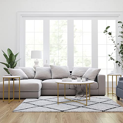 White Marble/Brushed Gold