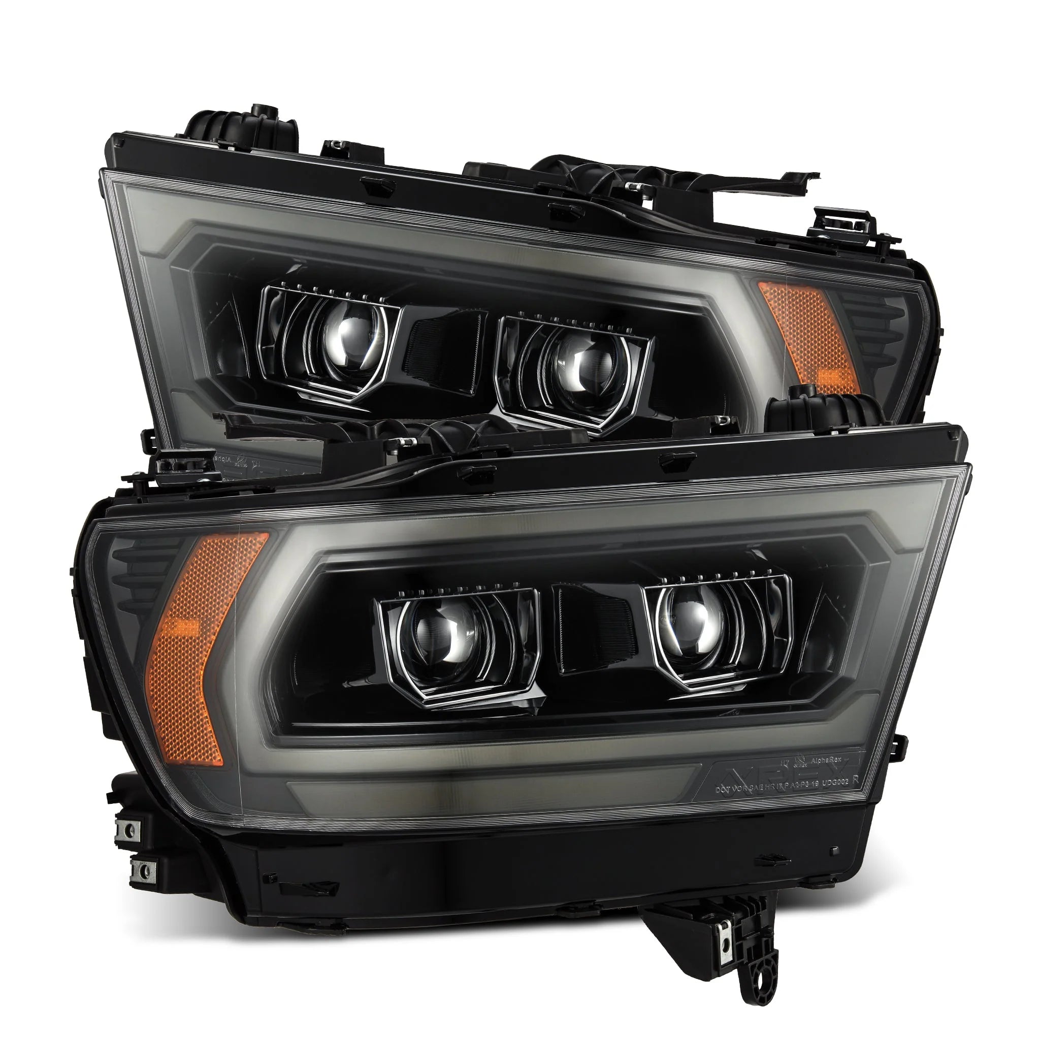 AlphaRex PRO Projector Headlights (Alpha Black) for 2019-2024 Ram 1500 - High-Performance LED Headlights with DRL | Upgrade Your Truck Lighting for Night Driving & Off-Road Adventures