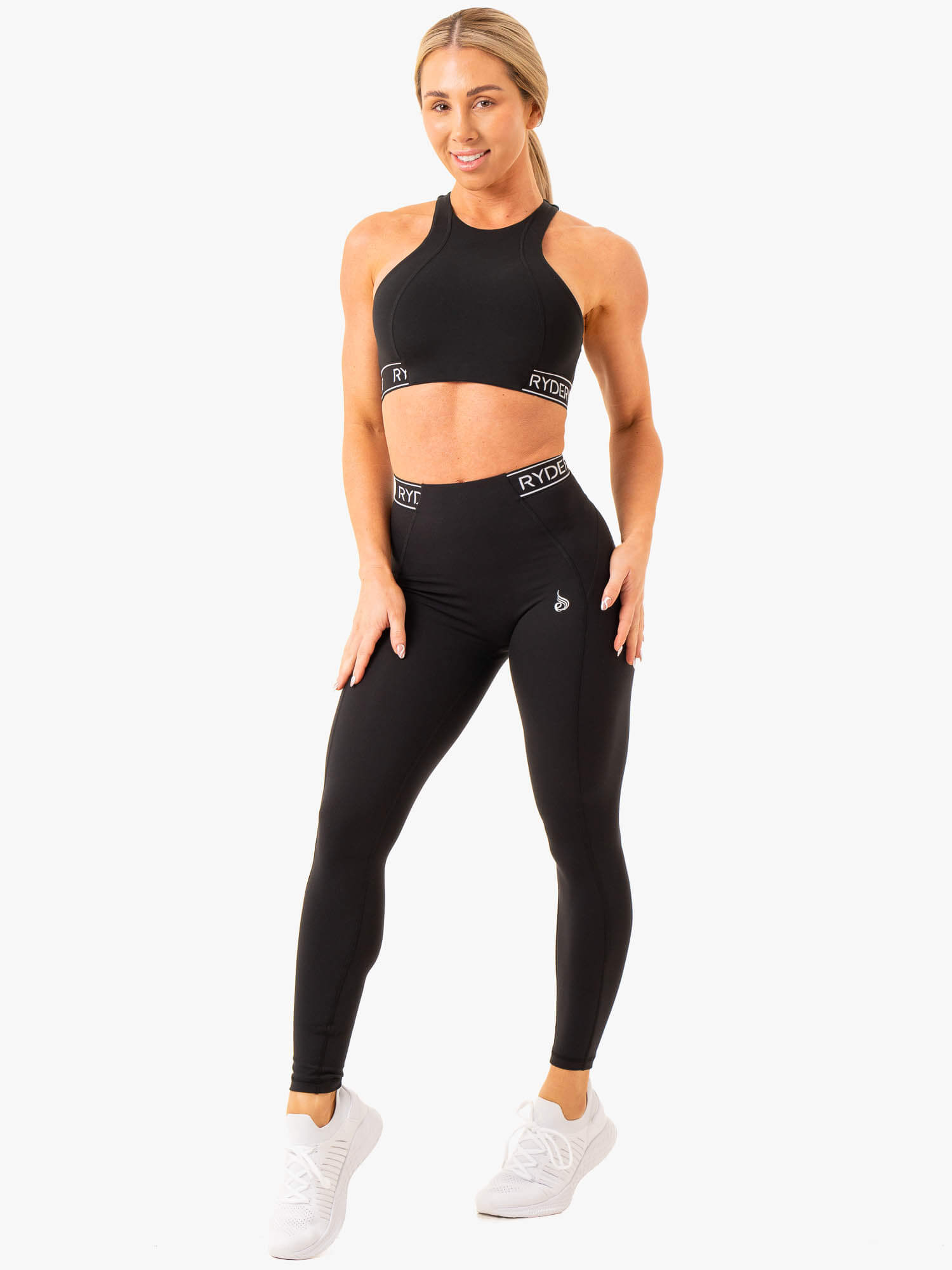 Level Up High Impact Sports Bra for Women - Black | Supportive Workout Top for Running, Gym & High-Intensity Training