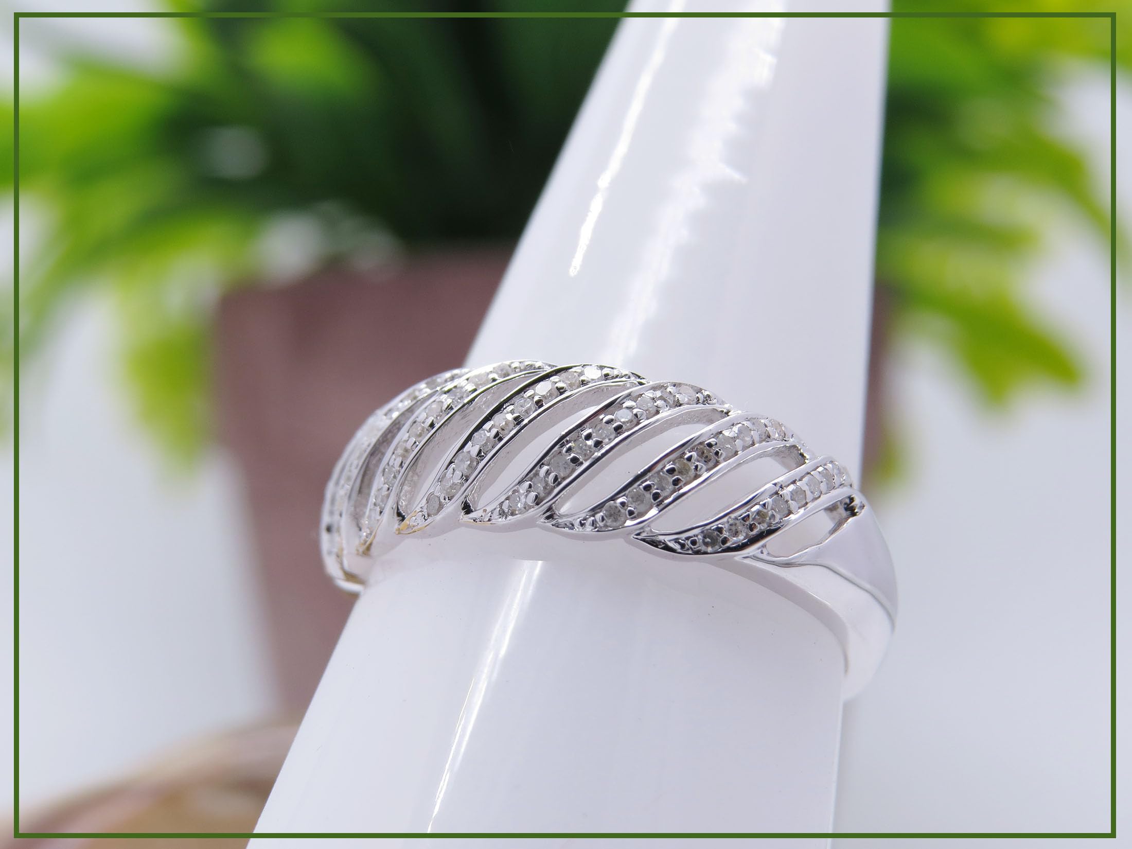 Dazzlingrock 0.30 Carat Round Diamond Women's Cocktail Ring in Sterling Silver - Perfect for Evening Parties, Anniversary Gifts & Special Occasions