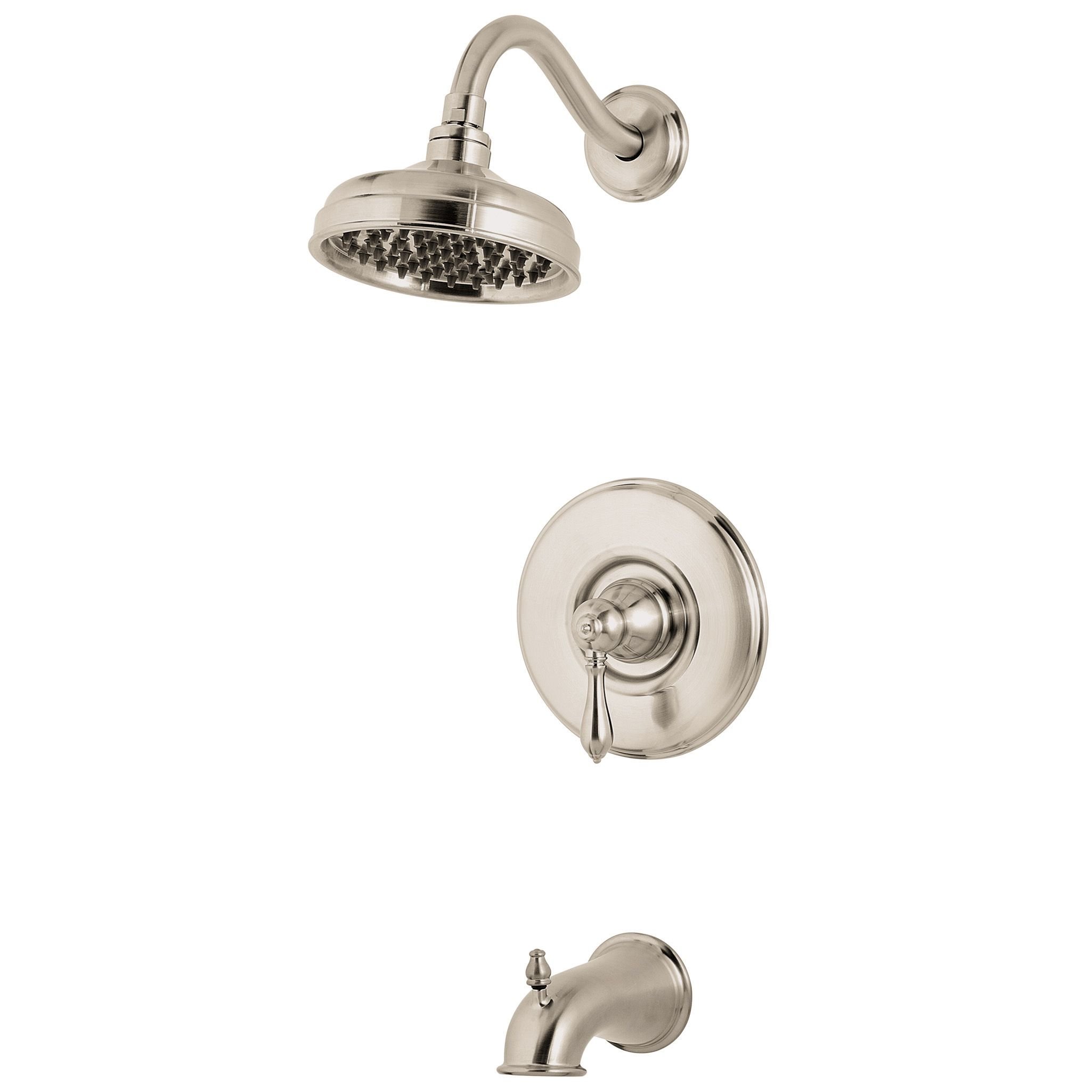Pfister LG89-8MBK Marielle 1.8 GPM Tub & Shower Trim Kit in Brushed Nickel - Perfect for Bathroom Renovation & Modern Home Upgrade