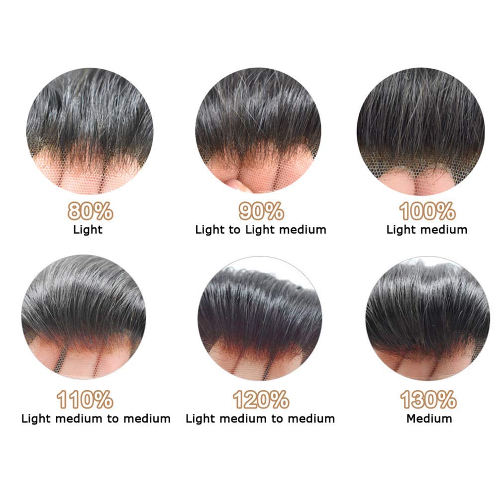 Premium Swiss Lace Front Toupee for Men - 100% Human Hair Replacement System (7x9