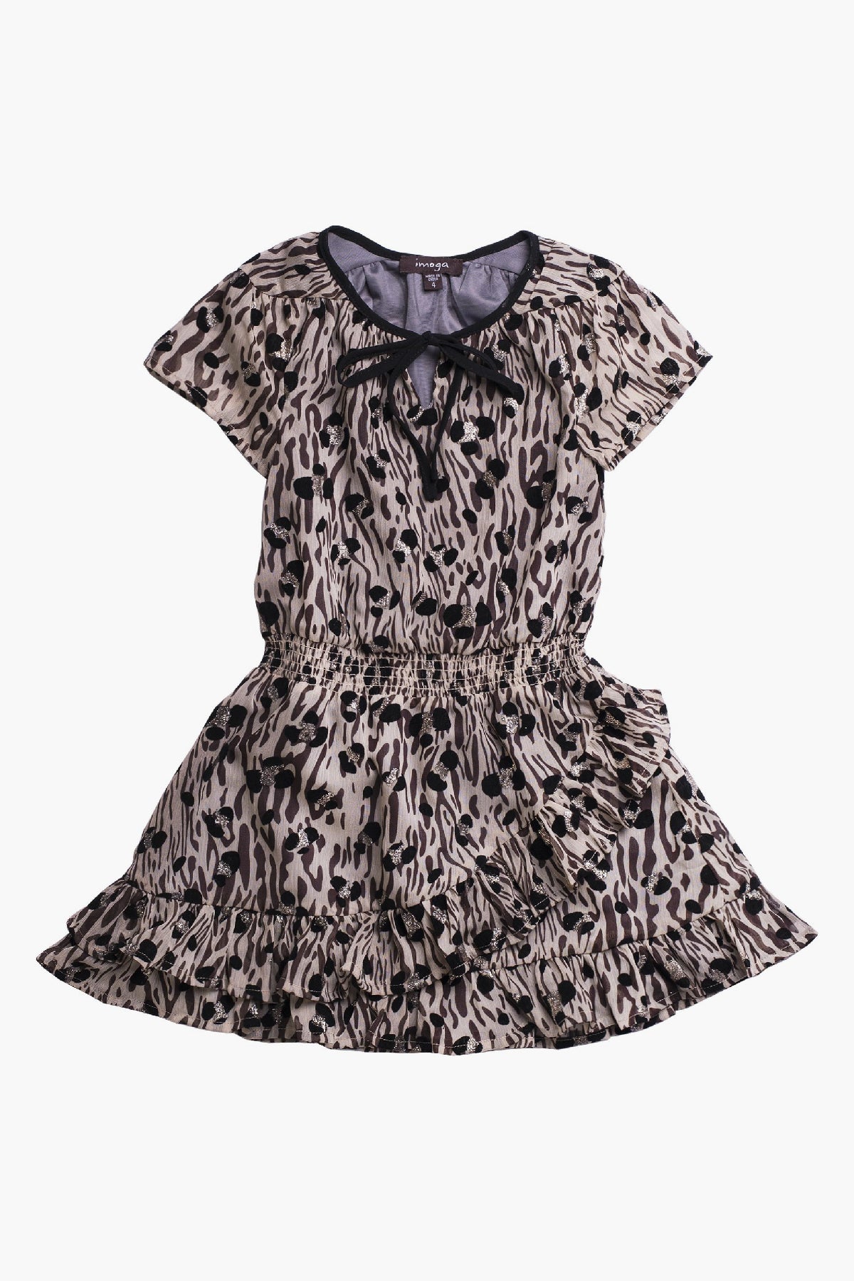 Imoga Uma Zebra Print Girls Dress - Size 8 - Cute Animal Print Party Outfit for Birthday, School Events & Special Occasions