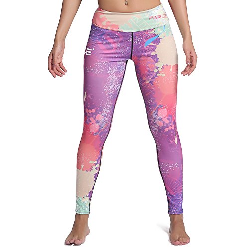 mwbay Women's Floral Sun Print Yoga Pants - High Waisted Workout Leggings for Yoga, Running, Fitness & Riding - Plus Size Activewear for Women - Perfect for Gym, Jogging & Outdoor Activities
