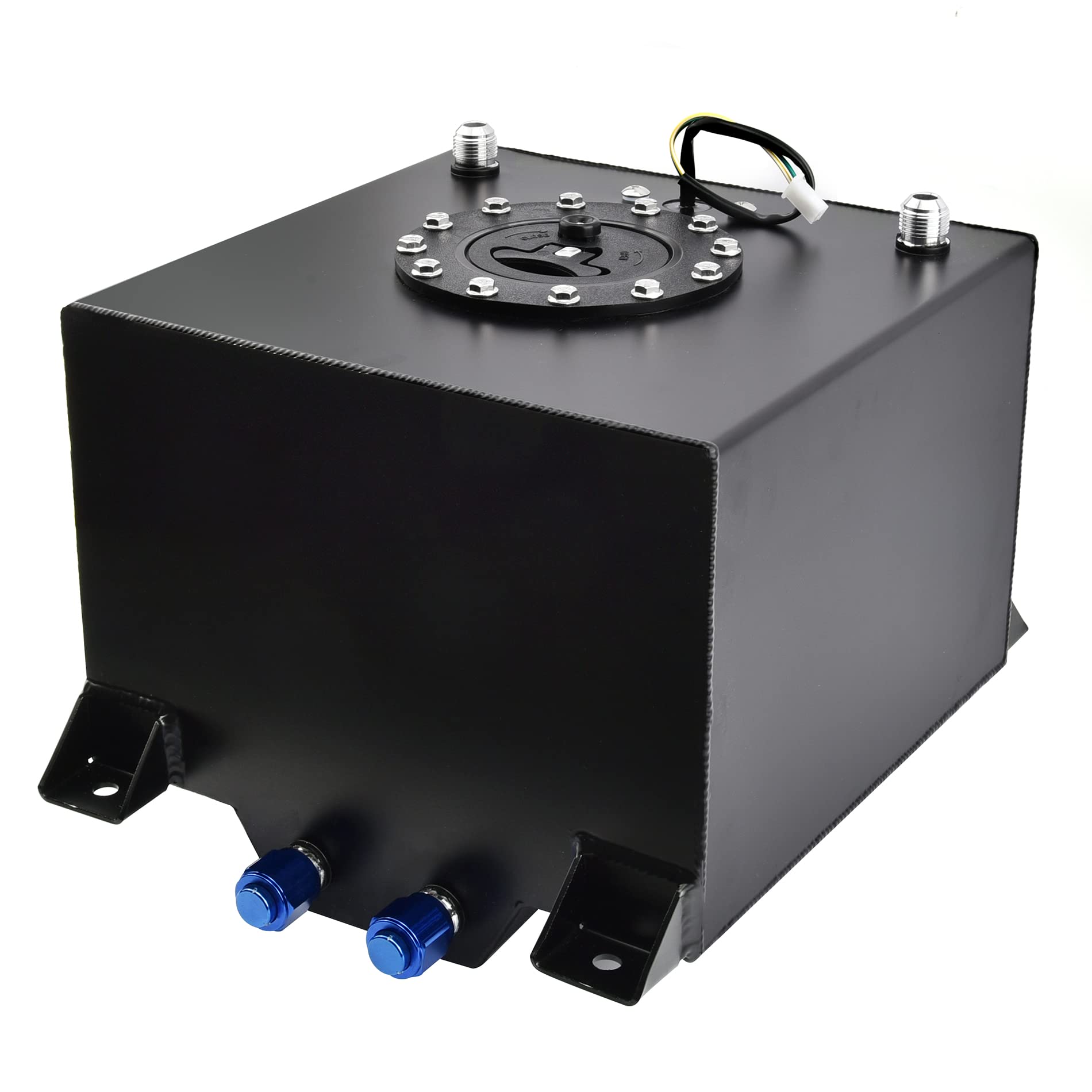 EVIL ENERGY 5 Gallon Aluminum Fuel Cell Gas Tank with Level Sender - Black Street Drift Racing for Cars, Trucks & Off-Road Vehicles - Perfect for Drag Racing, Drifting & Performance Upgrades