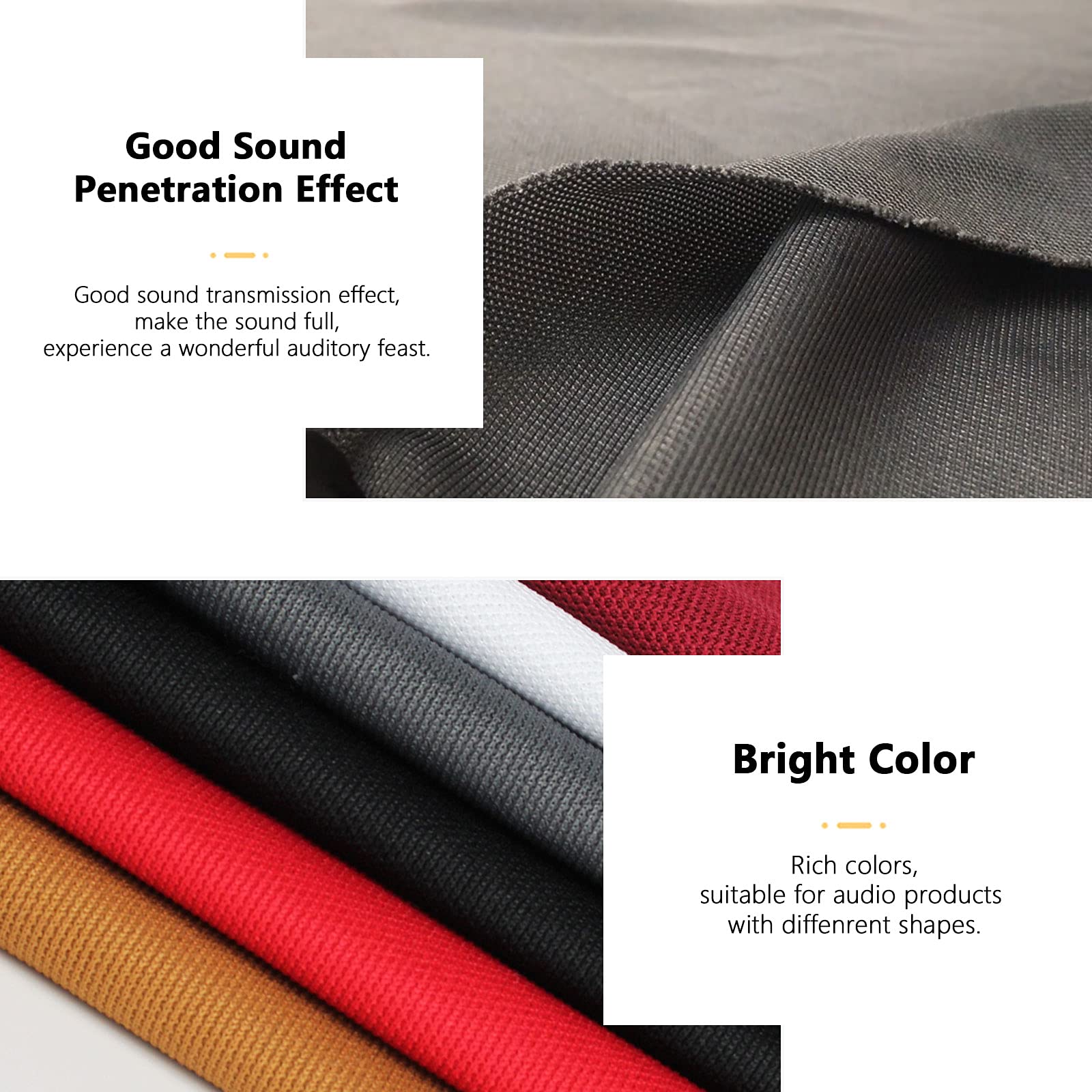 Premium Speaker Grill Cloth Stereo Fabric Replacement for Acoustic Equipment - 60
