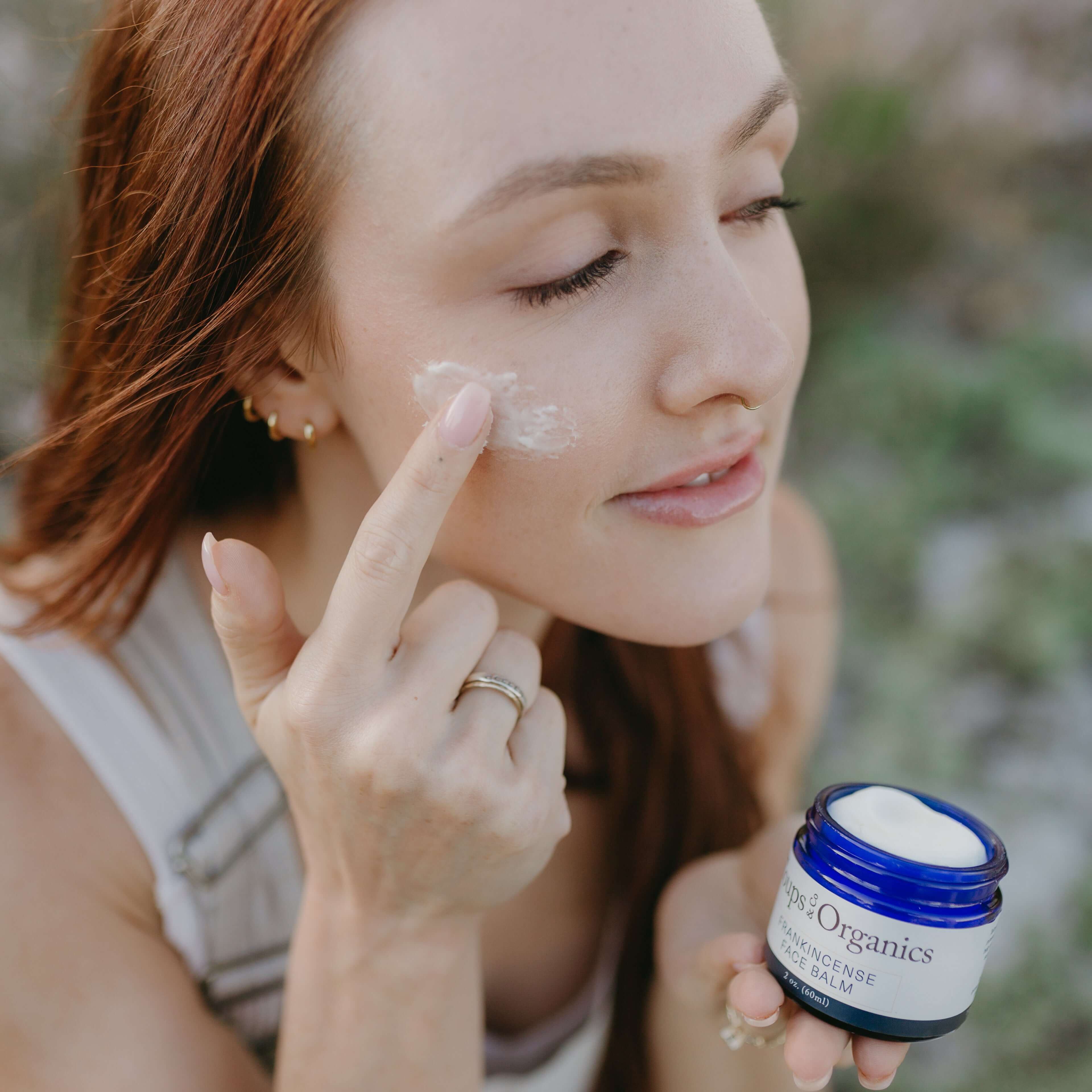 Organic Frankincense Face Balm & Activated Charcoal Soap Set - Natural Skincare for Acne & Blackheads - Perfect for Daily Cleansing & Nighttime Moisturizing Routine