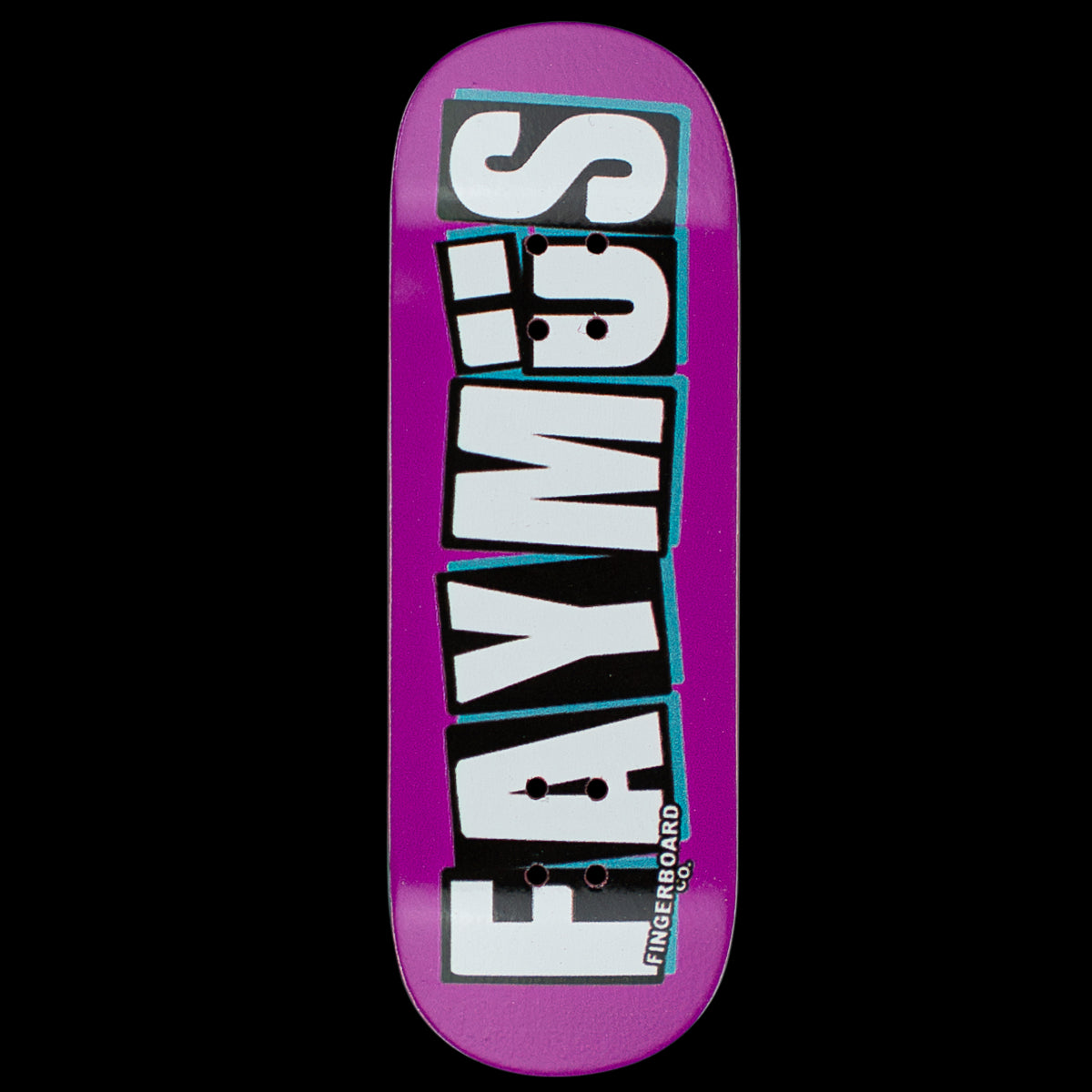 Faymus x DK Fingerboard Deck - Fayker Purple Skateboard for Finger Tricks & Stunts - Perfect for Skateboarding Enthusiasts & Collectors - Indoor & Outdoor Use