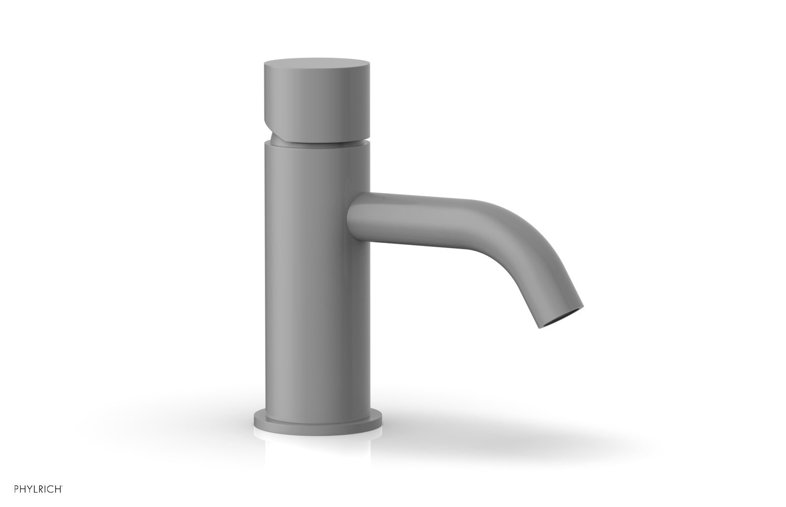 BASIC II Single Hole Bathroom Faucet with Smooth Handle - Modern Waterfall Spout Design for Sink Vanity, Perfect for Home, Hotel, and Office Restroom Renovation