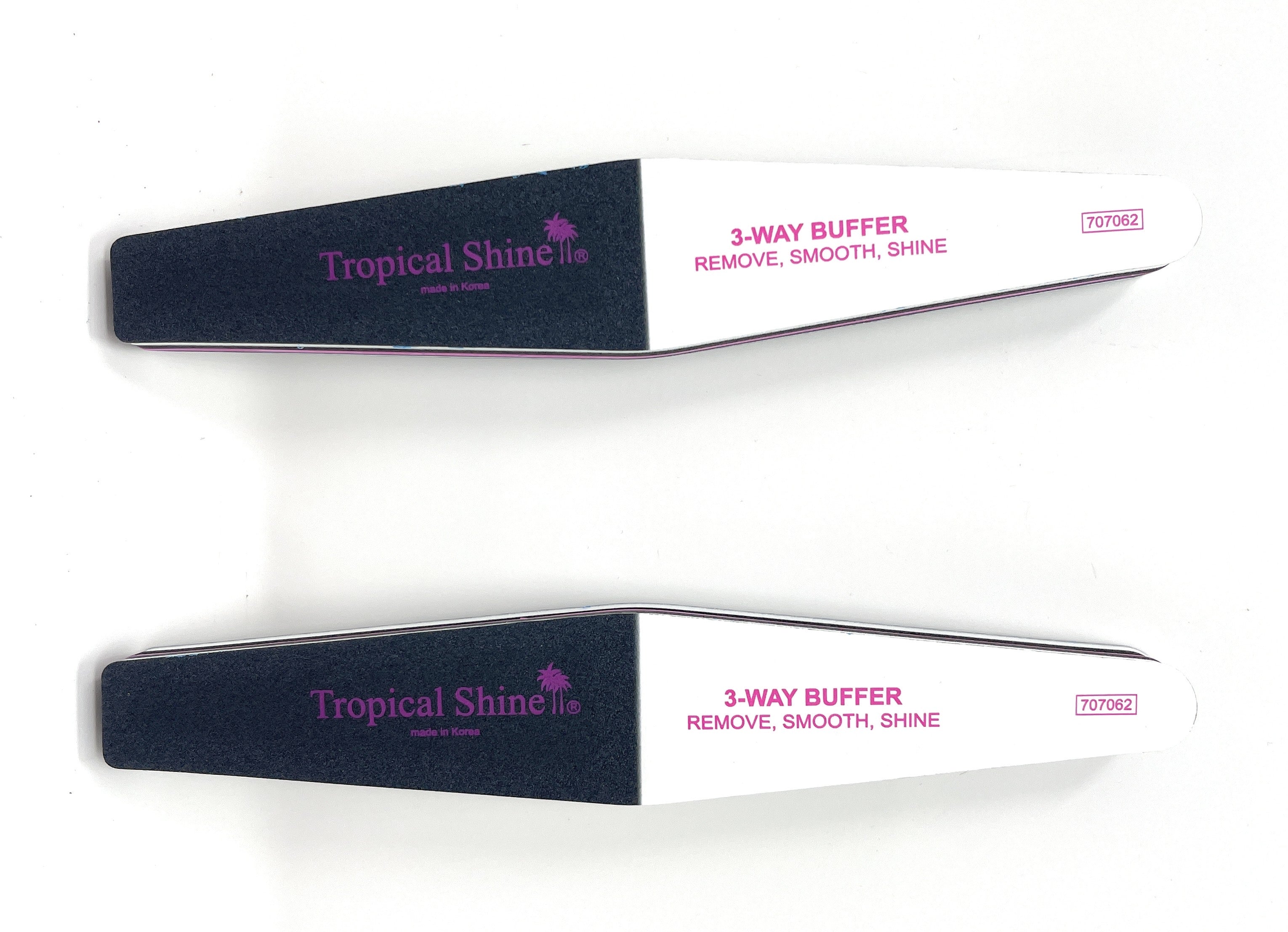 Tropical Shine Angled 3-Way Nail Buffer - Professional Nail Salon Boards & Nail File for Natural Shine - 2-Piece Set - Perfect for Manicures, Pedicures & At-Home Nail Care