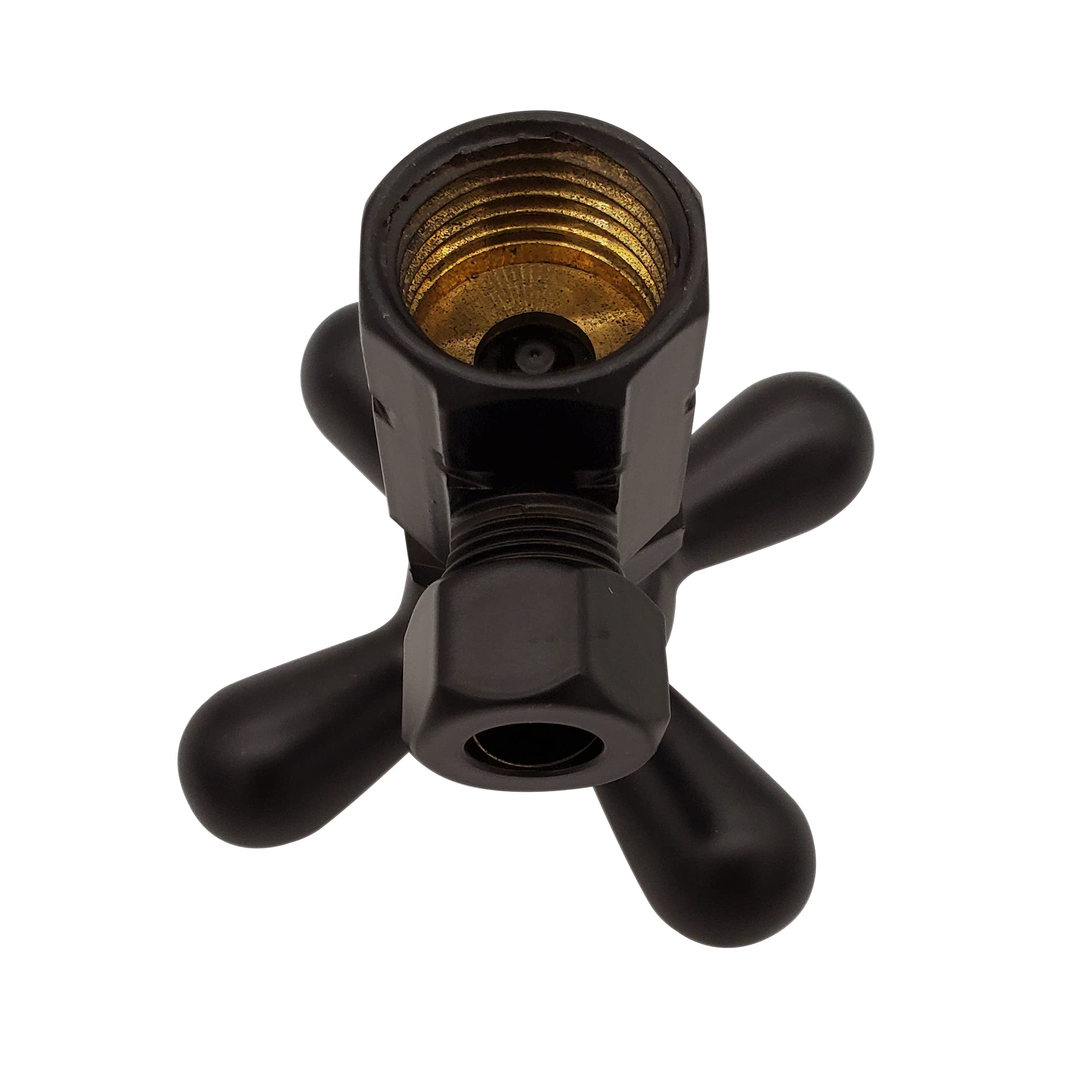 Westbrass Flat Head Toilet Kit with Cross Handles, 1/2