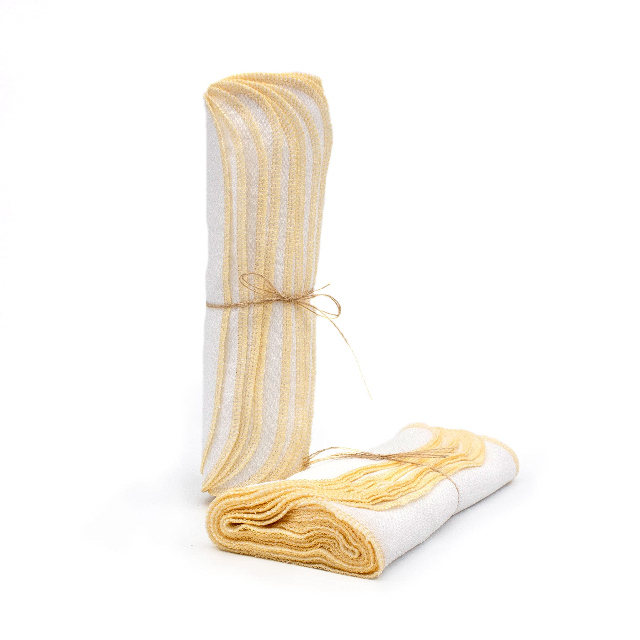 Eco-Friendly Reusable Paper Towels - 12 Pack Washable Kitchen Towels for Cleaning, Spills & Messes (Lemon Bright White) | Sustainable Alternative to Disposable Paper Towels for Home & Office Use