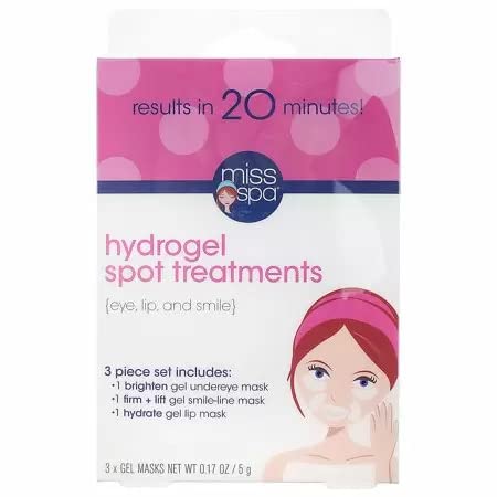 Miss Spa Hydrogel Eye & Lip Masks - Brighten & Firm for Party Prep