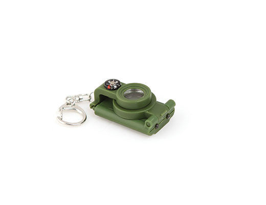Kikkerland Telescope Compass Keychain - Portable Mini Compass for Hiking, Camping & Outdoor Adventures - Durable Key Ring for Travel, Survival Kits & Everyday Carry (EDC)