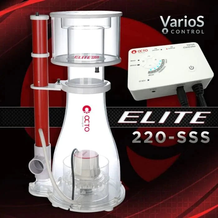 Elite 220SSS Space Saver Super Cone Protein Skimmer for Saltwater Aquariums - Efficient Waste Removal for Reef Tanks & Marine Fish Tanks