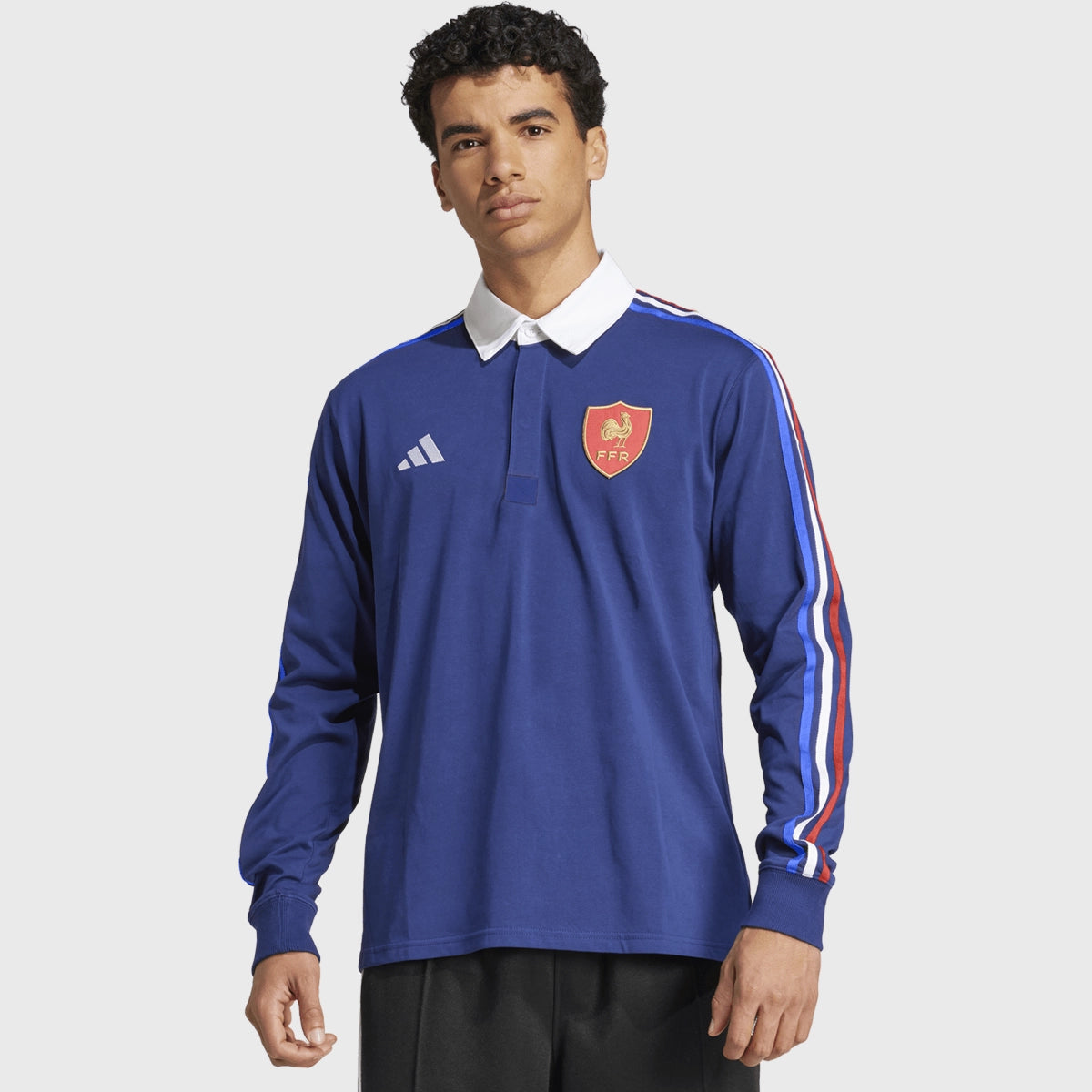 Adidas France Rugby Men's Culture Jersey 2024/25 - Official Fan Soccer Shirt for Sports & Casual Wear - Perfect for Match Days, Training, and Everyday Outfits