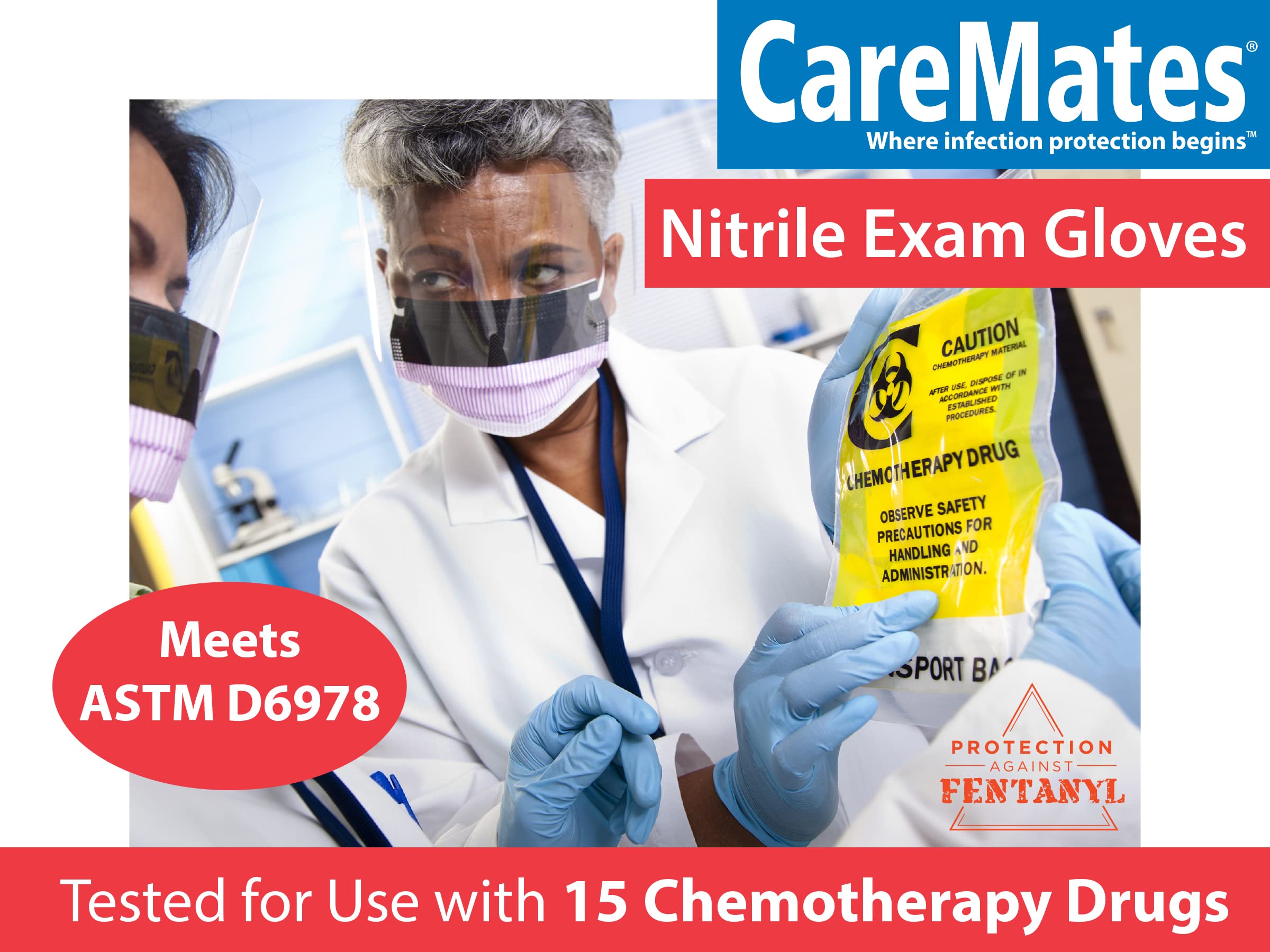 Powder Free Nitrile Exam Gloves Medium - 4 Pack | Latex-Free, Durable & Comfortable for Medical, Dental, Tattoo & Cleaning Use