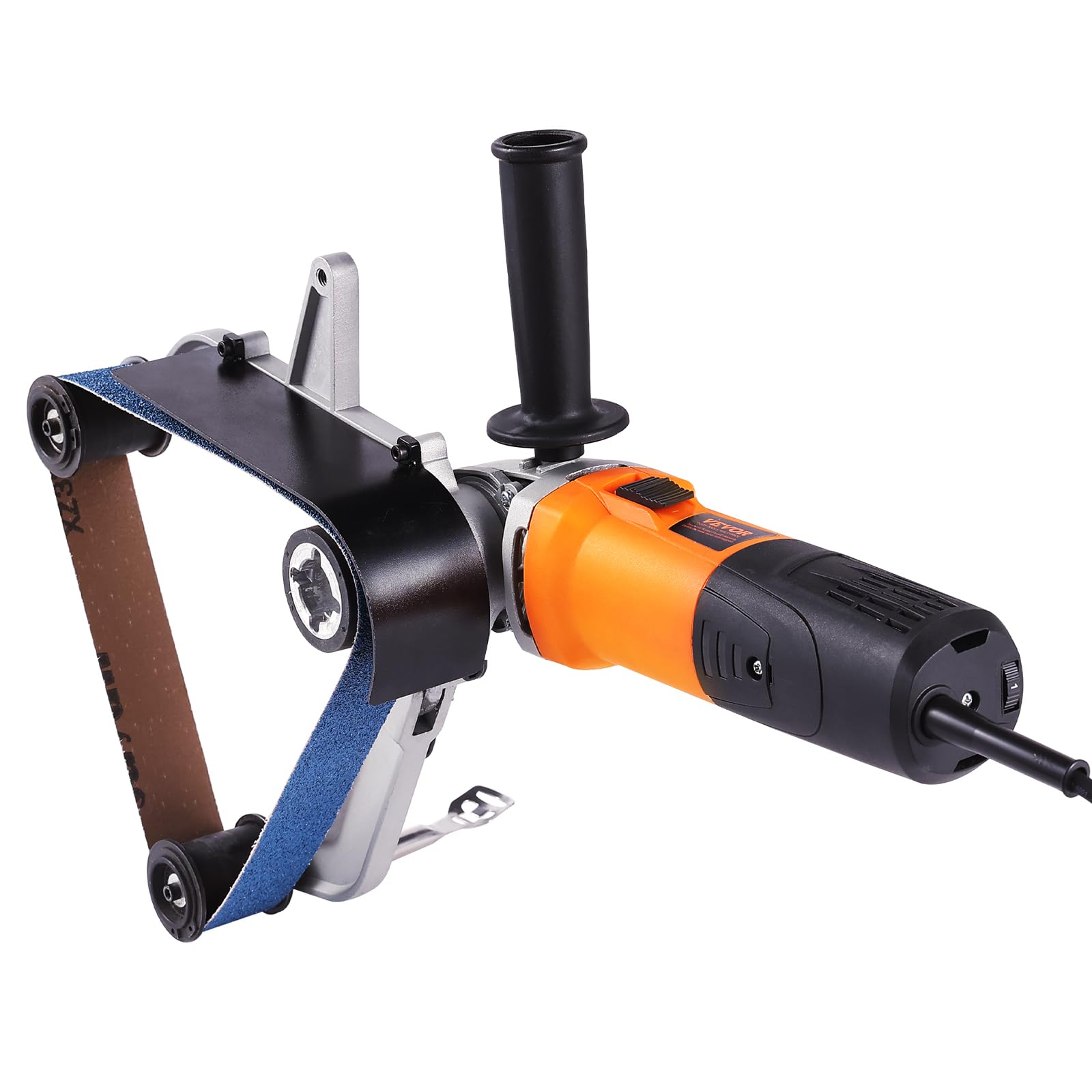 VEVOR 1000W Professional Pipe Tube Polisher & Belt Sander - 6 Adjustable Speeds (1100-3200 RPM) with 100 Sanding Belts for Metal Finishing, Rust Removal & Surface Burnishing - Ideal for DIY Projects, Metalworking & Industrial Applications