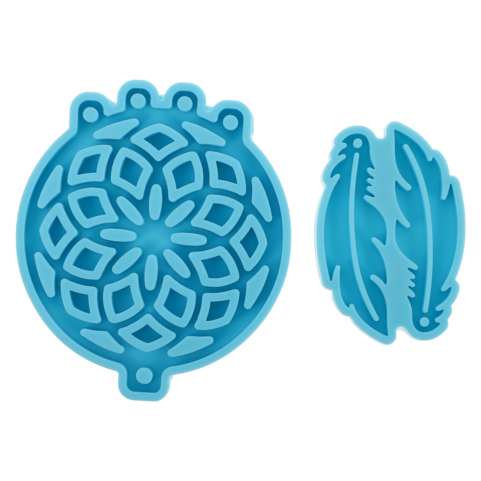 EXCEART 2PCS Silicone Resin Molds for Dream Catcher Jewelry - DIY Epoxy Resin Casting Kit for Keychains, Pendants & Craft Making - Perfect for Handmade Gifts, Home Decor & DIY Projects