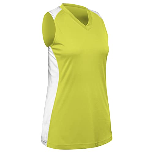 Optic Yellow, White