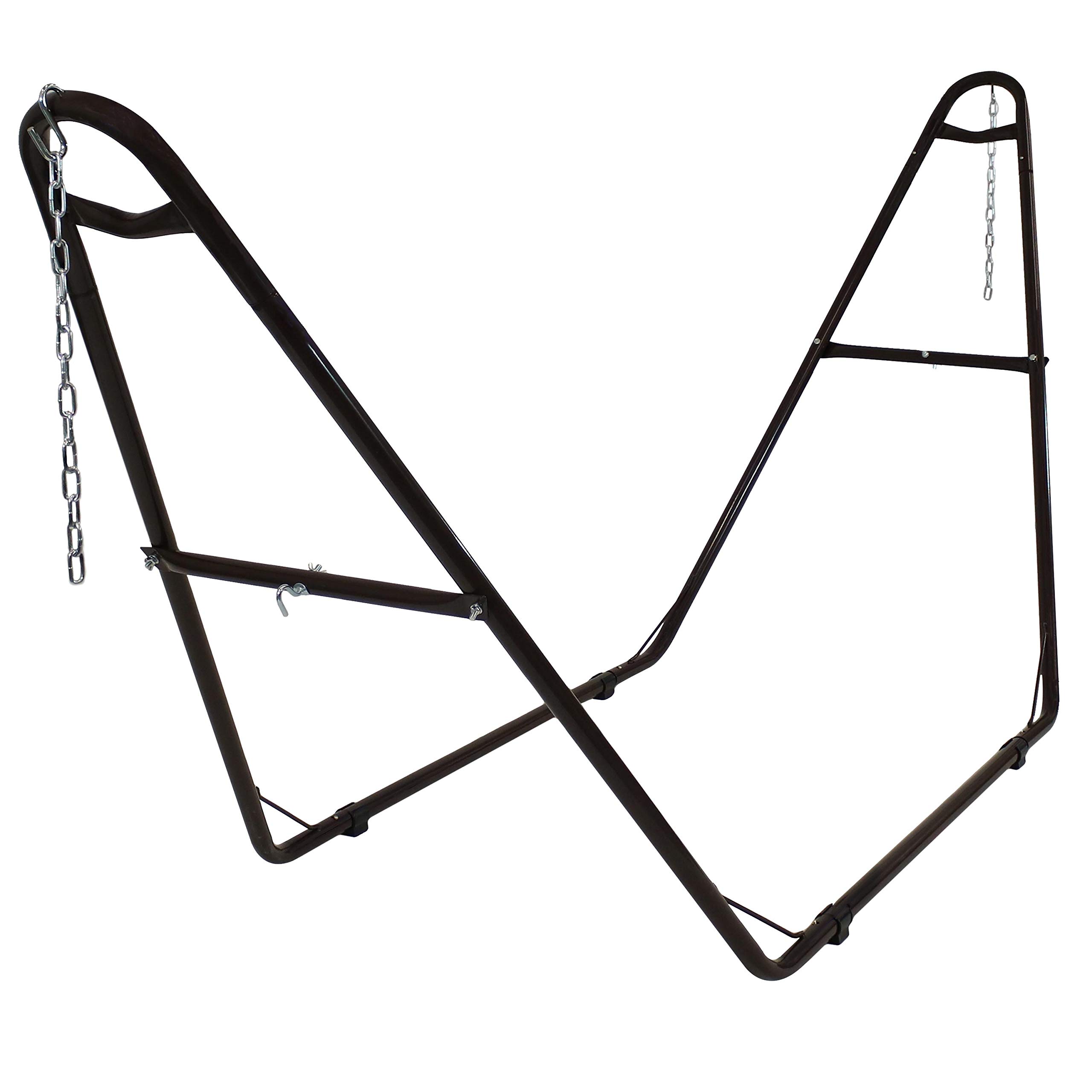 Heavy-Duty Universal Double Hammock Stand - 550 lbs Capacity for 9-14 Foot Hammocks - Bronze Outdoor Hammock Stand for Backyard, Patio, Camping & Beach Relaxation
