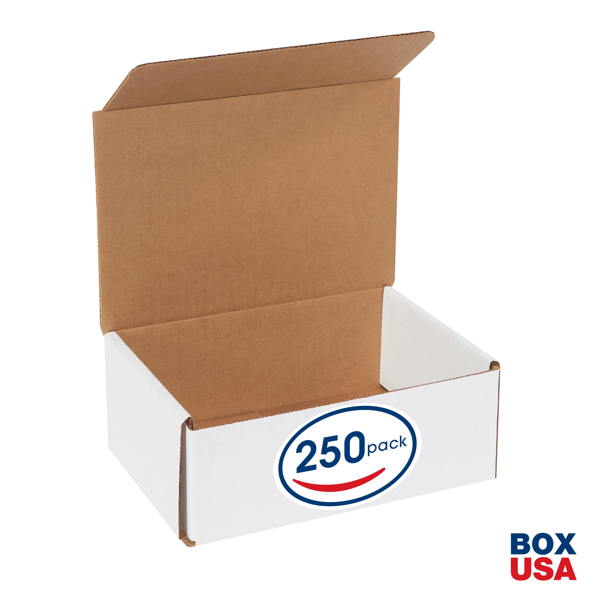 250-Pack Small Corrugated Cardboard Shipping Boxes 8x6x3 Inches - Durable Moving & Storage Boxes for Ecommerce, Home Packing, and Office Organization | Perfect for Amazon FBA, eBay Sellers & Small Business Shipping