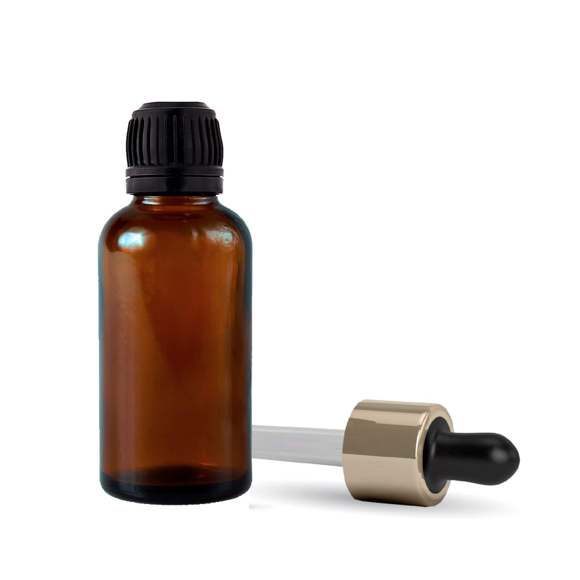 Amber Glass Bottles 50ml (6-Pack) with Dropper & Cap for Essential Oils & DIY Skincare - Home & Travel Use