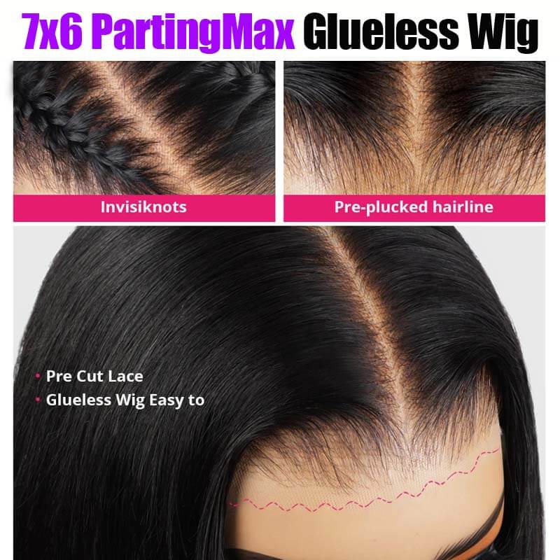 Eullair Wear and Go Wigs - Pre Plucked 9x6 Lace Front Human Hair Wig, Kinky Straight Glueless Wig with Bye Bye Knots for Black Women - Perfect for Daily Wear, Parties & Special Occasions