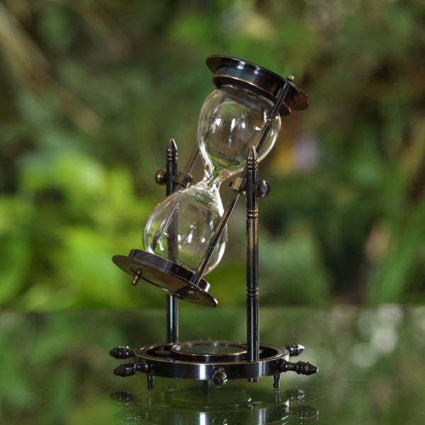 Rotating Fillable Hourglass Timer - 30/60/90 Minute Sand Clock for Productivity, Meditation & Classroom - Decorative Desk Accessory for Office, Home & Study