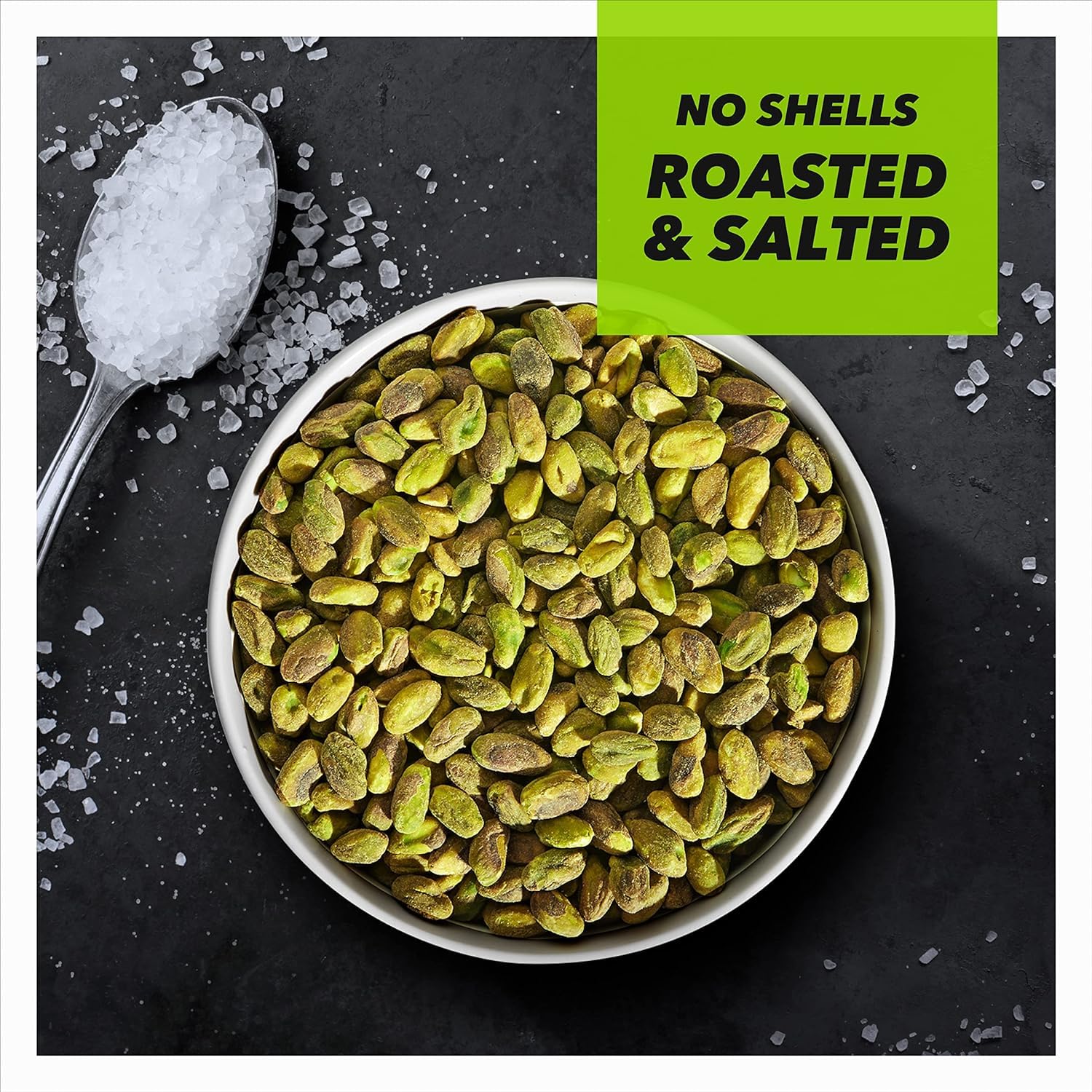 Wonderful Pistachios No Shells - Roasted & Salted Nuts, 6oz Resealable Bag | High Protein Snack, Gluten Free, Healthy Snacks for Adults | Perfect for Office, Gym & On-the-Go