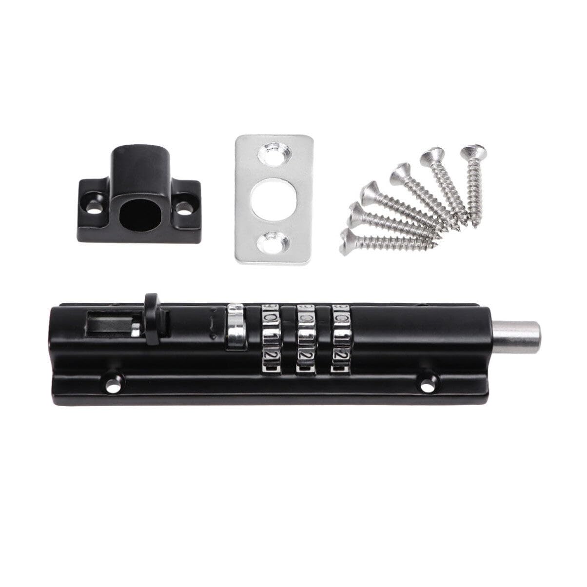 Rustproof Sliding Door Lock - Heavy Duty Bolt Lock for Kitchen, Gate, Mailbox, Luggage & Backpack | Secure Travel & Home Use