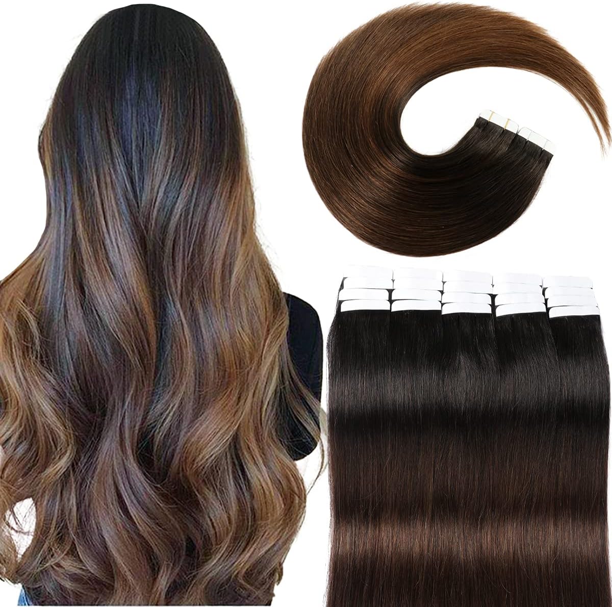 Seamless Skin Weft Tape for Human Hair Extensions - Invisible Hair Integration for Natural Look | Perfect for Daily Wear, Special Occasions & Styling