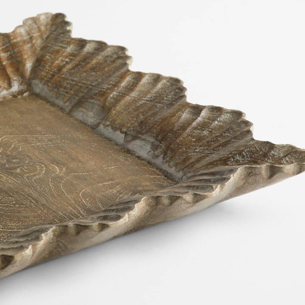 Cyan Design 11535 Lorenza Small Brown Tray - Stylish Decorative Serving Tray for Coffee Table, Dining Room & Home Decor