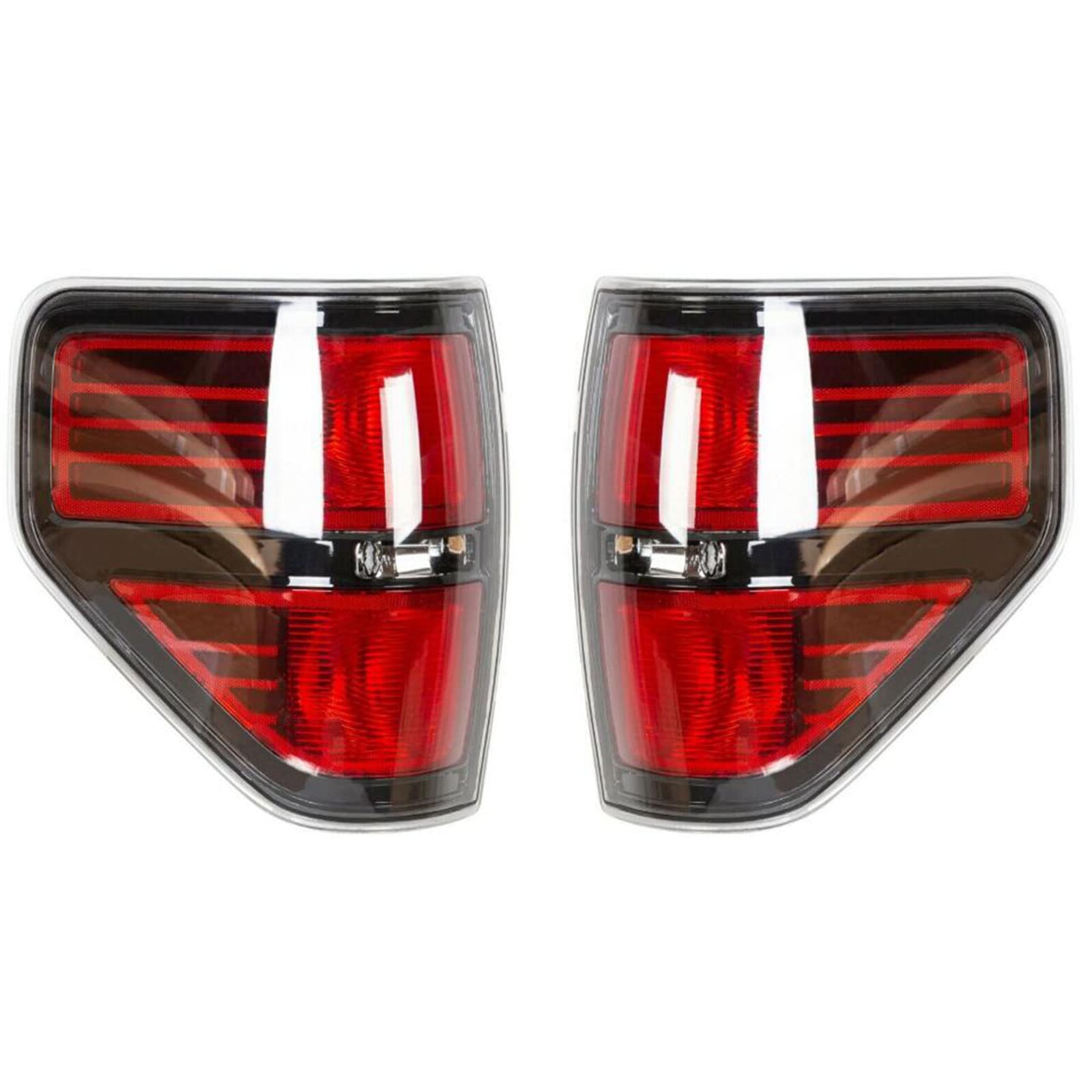 Ford F150 F-150 2009-2014 SVT Raptor Pickup Truck Tail Lights Set - Left Driver & Right Passenger Side Brake Lamps - Perfect Replacement for Rear Light Assembly - Enhances Visibility & Safety for Night Driving