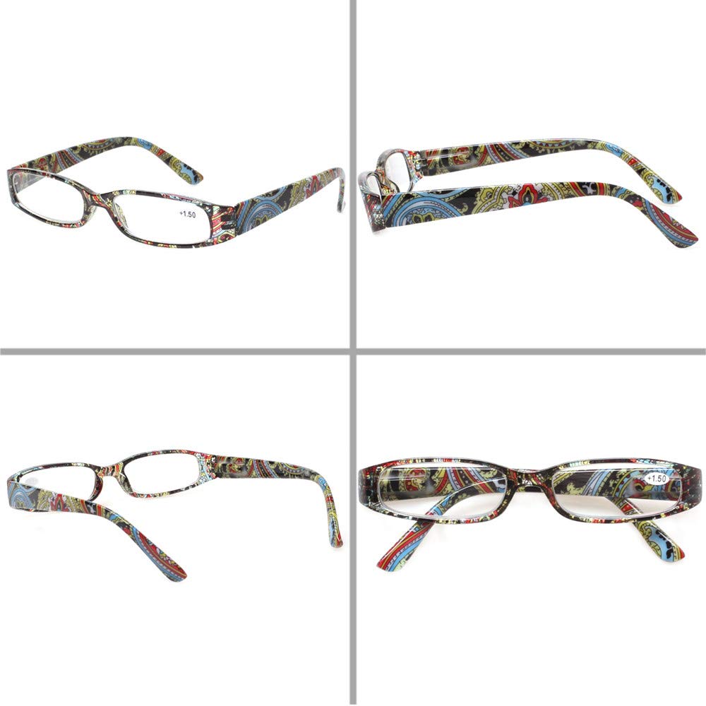 Kerecsen Women's Reading Glasses 4 Pairs - Fashion Spring Hinge Readers for Women - Lightweight & Stylish for Reading, Working, and Computer Use