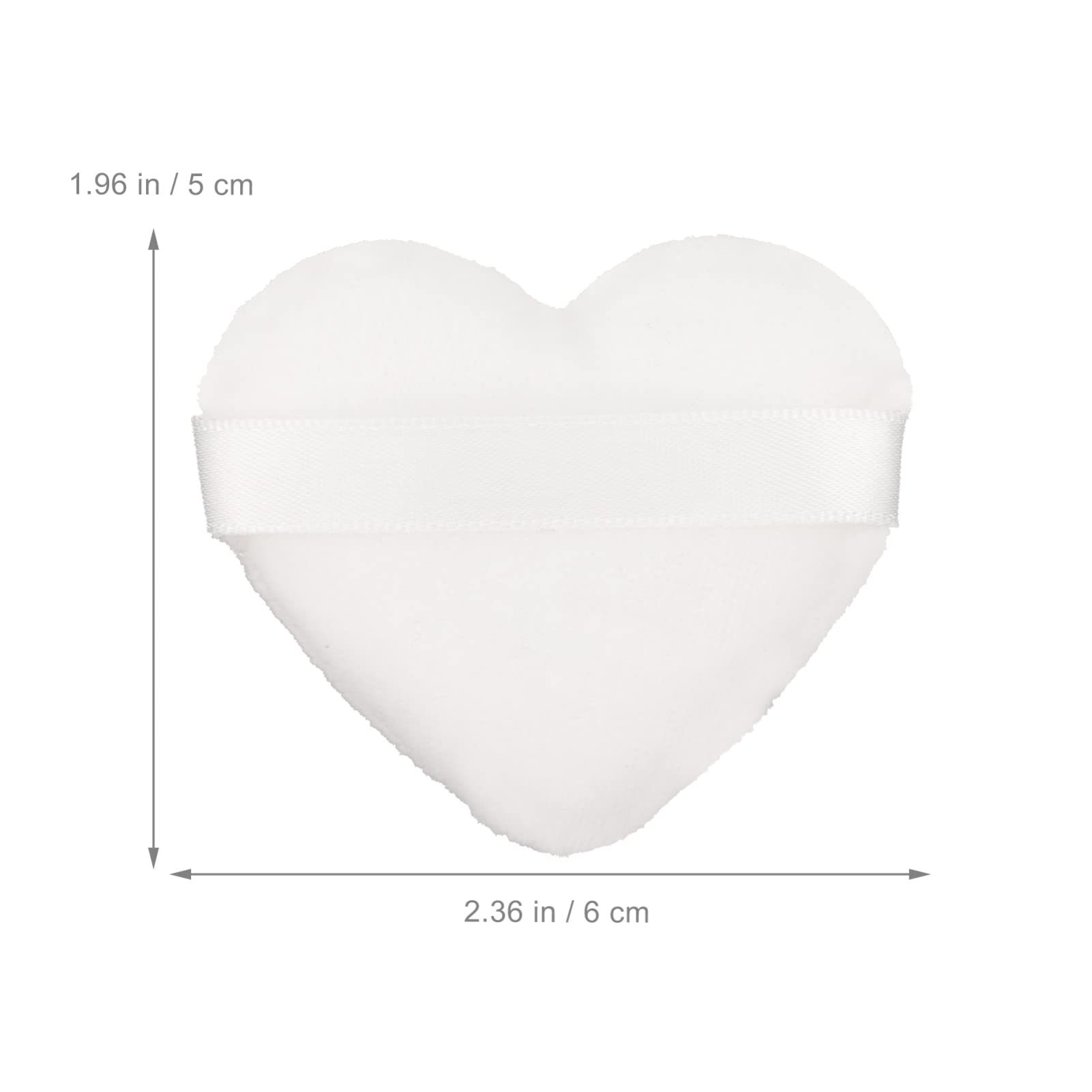 8pcs Heart-Shaped Pressed Powder Puffs - Premium Makeup Sponges for Loose Powder, Contouring & Under Eyes | Soft Cosmetic Blenders for Women & Girls | Ideal for Daily Makeup & Professional Use (White)