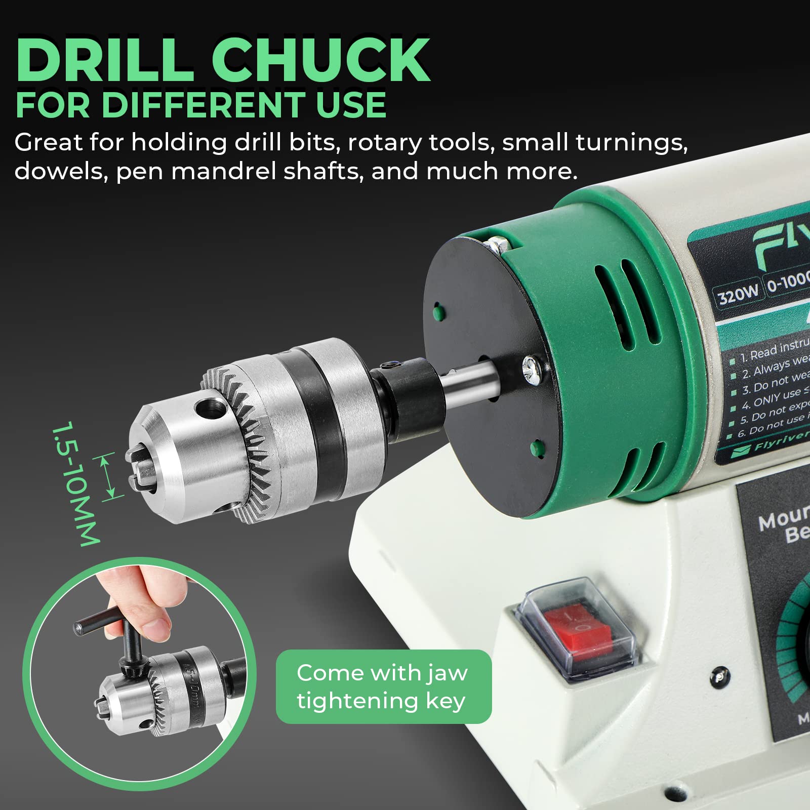 Variable Speed Bench Buffer Polisher with Accessories - Multi-Function Grinding & Polishing Machine for Jewelry, Wood, Metal, DIY Crafts - Perfect for Jewelry Making, Woodworking & Metal Polishing Projects