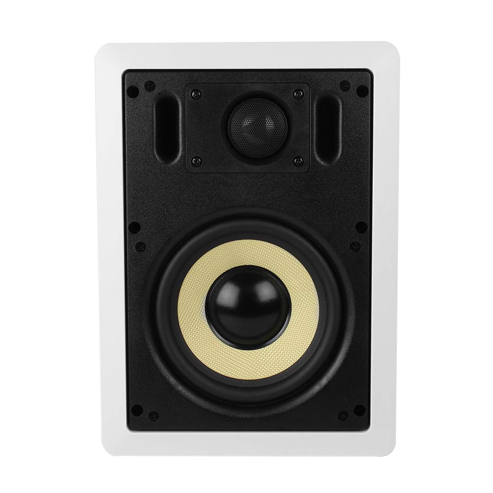 6.5 Inch 2-Way In-Wall Speakers (Pair) - High-Quality Home Audio for Living Room, Bedroom & Home Theater Installation